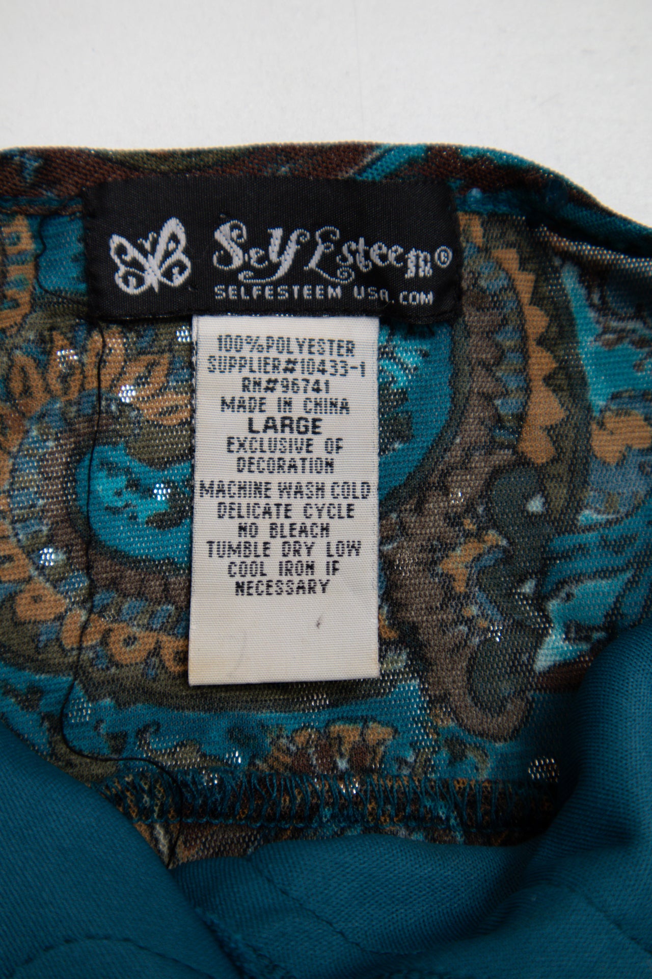 #84 Self Esteem paisley glittered cami | c. 164 | size 10/12