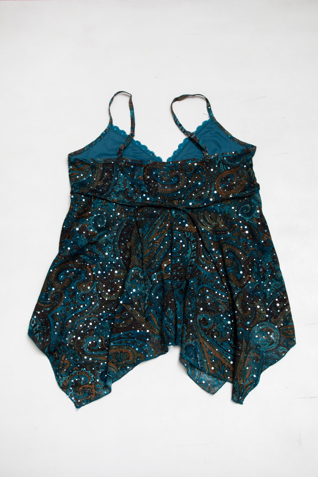 #84 Self Esteem paisley glittered cami | c. 164 | size 10/12