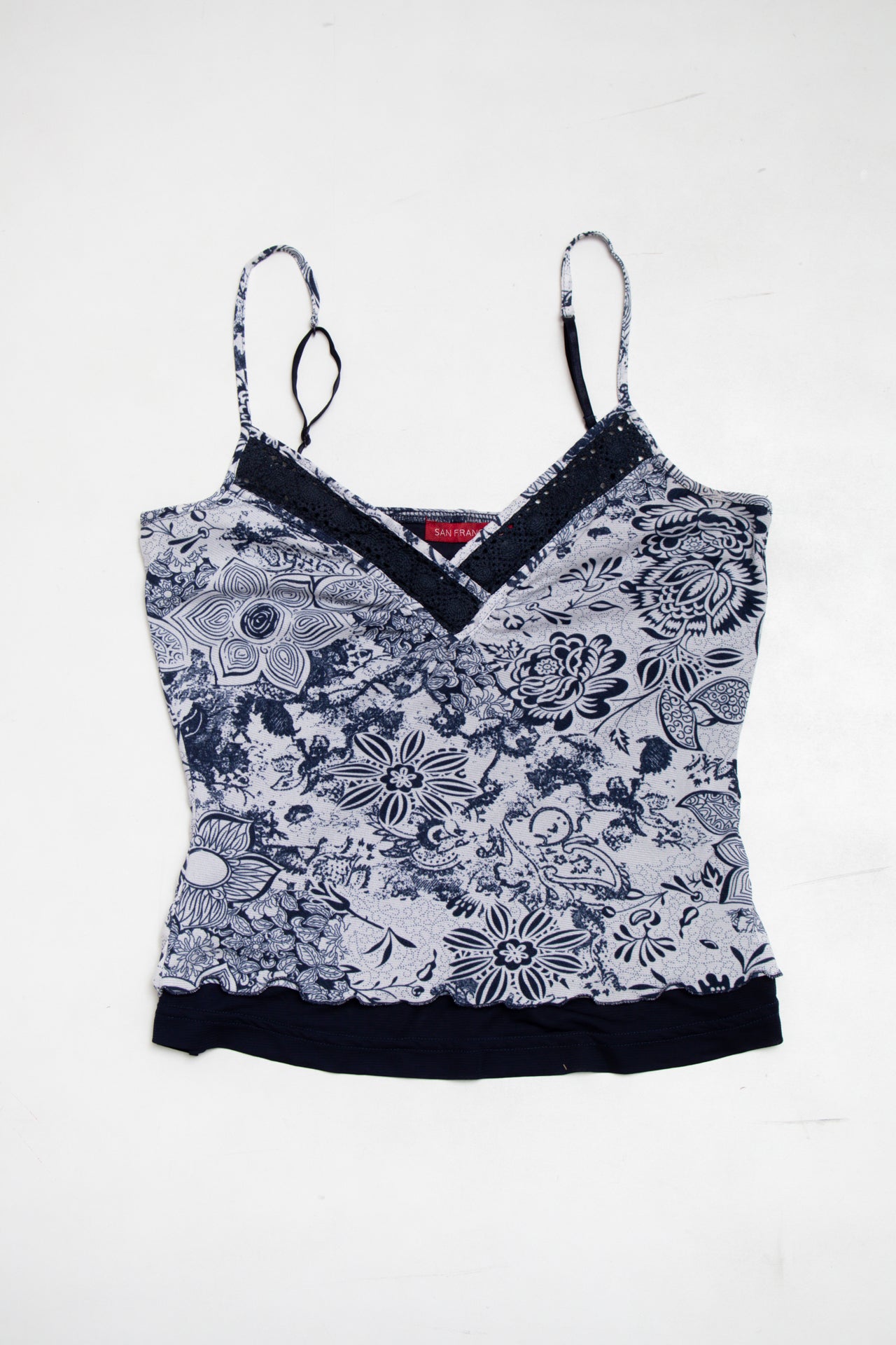 #85 San Francisco paisley navy cami | c. 164 | size 10