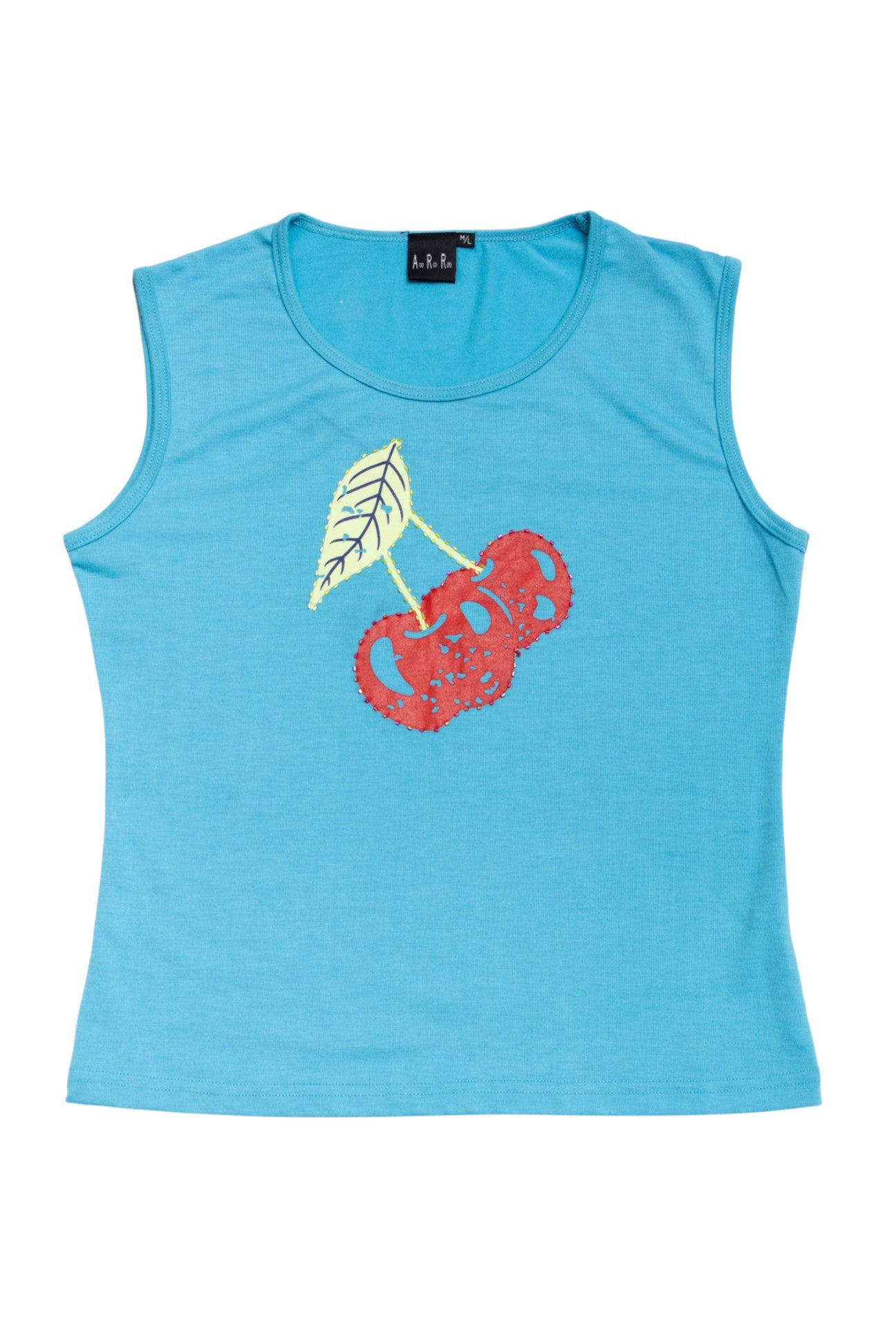#86 Aurora beaded cherry tank | c. 164 | size 10/12