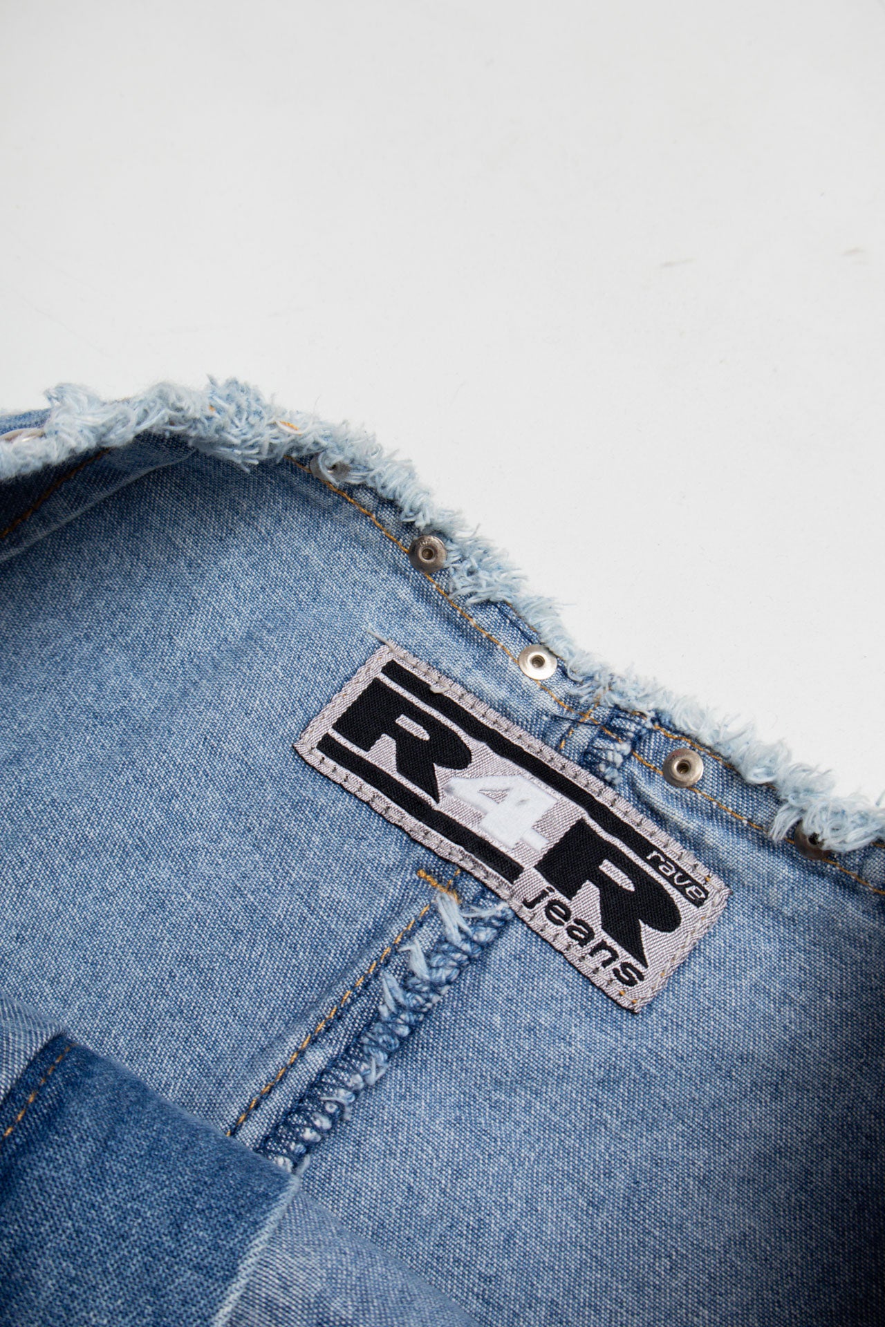 #117 Y2K R4R studded denim mini | C 150 | Size 8