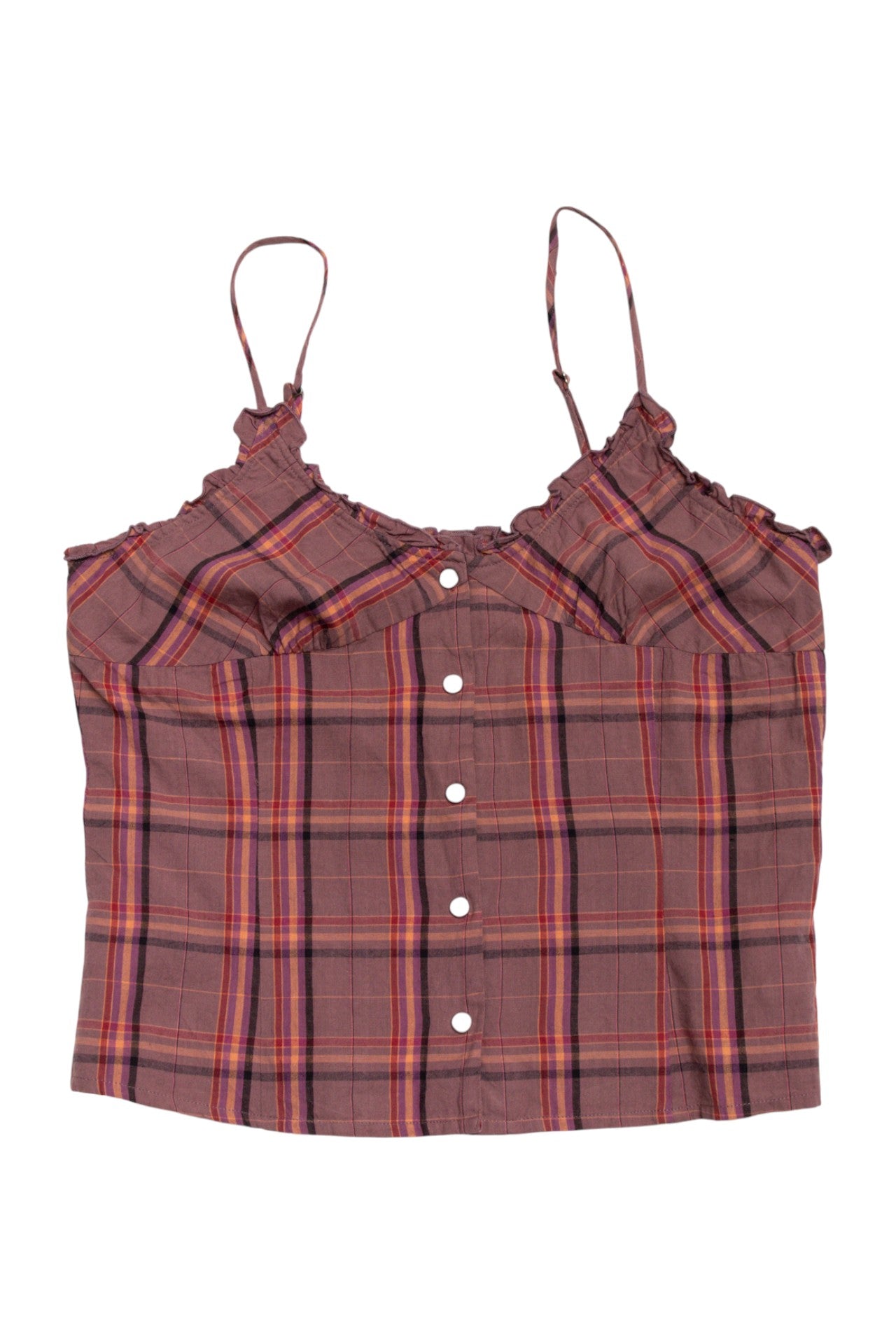 #91 3 Suisses plaid cotton cami | c. 164 | size 10