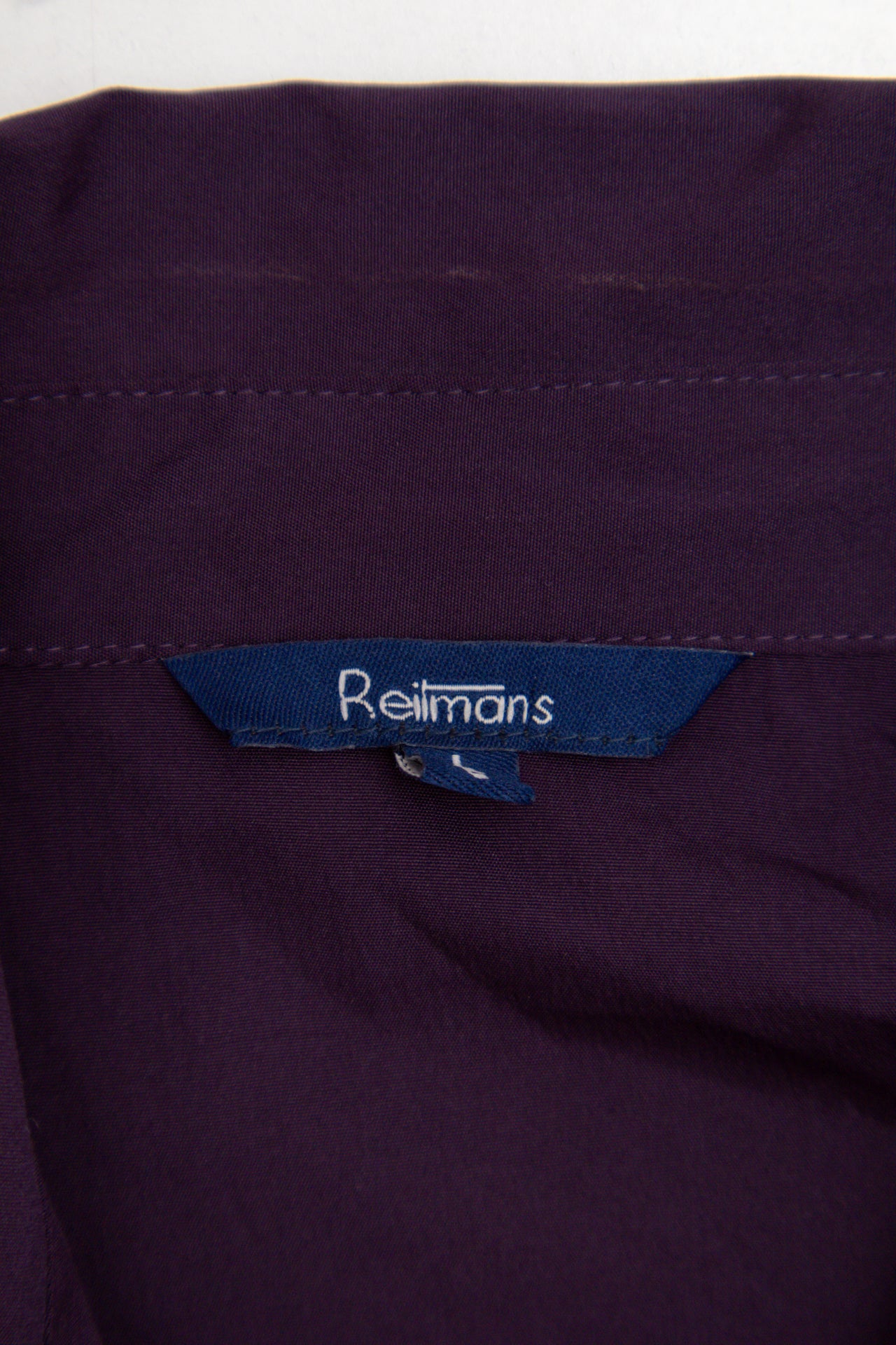 #92 Reitmans ruched purple button up | c. 164 | size 12/14