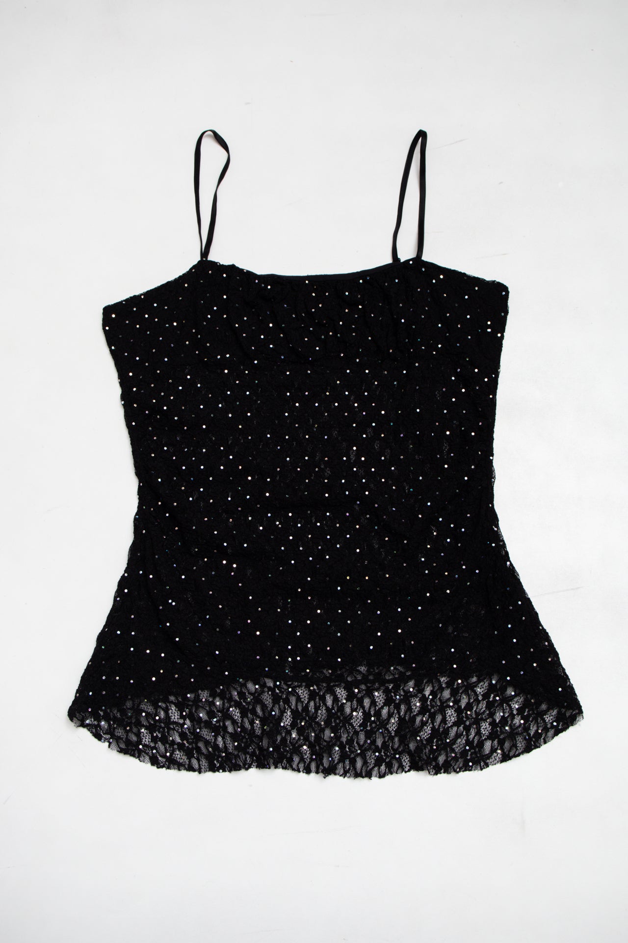 #98 Yes or No rhinestoned lace cami | c. 164 | size 12