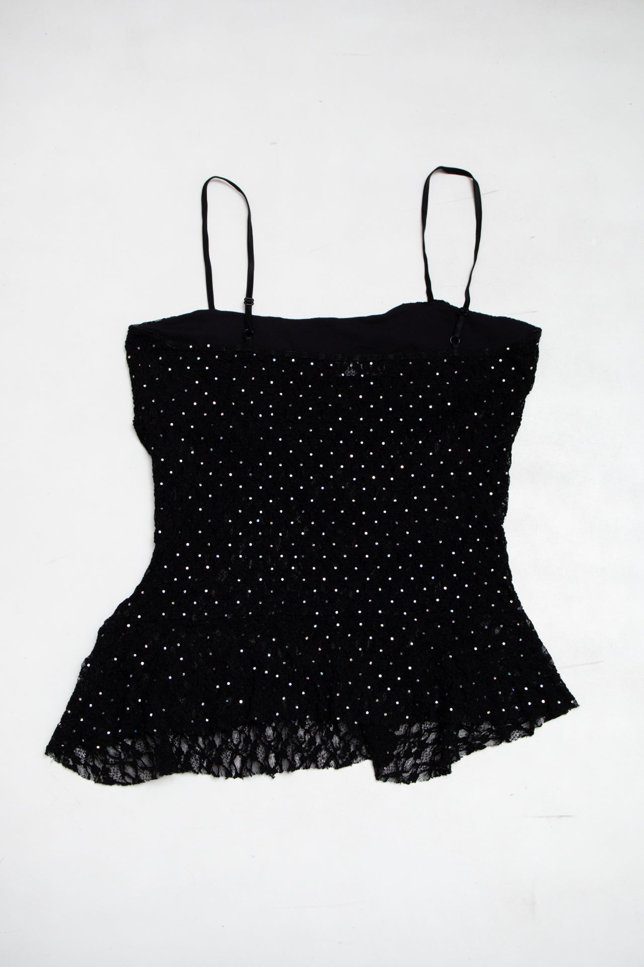 #98 Yes or No rhinestoned lace cami | c. 164 | size 12