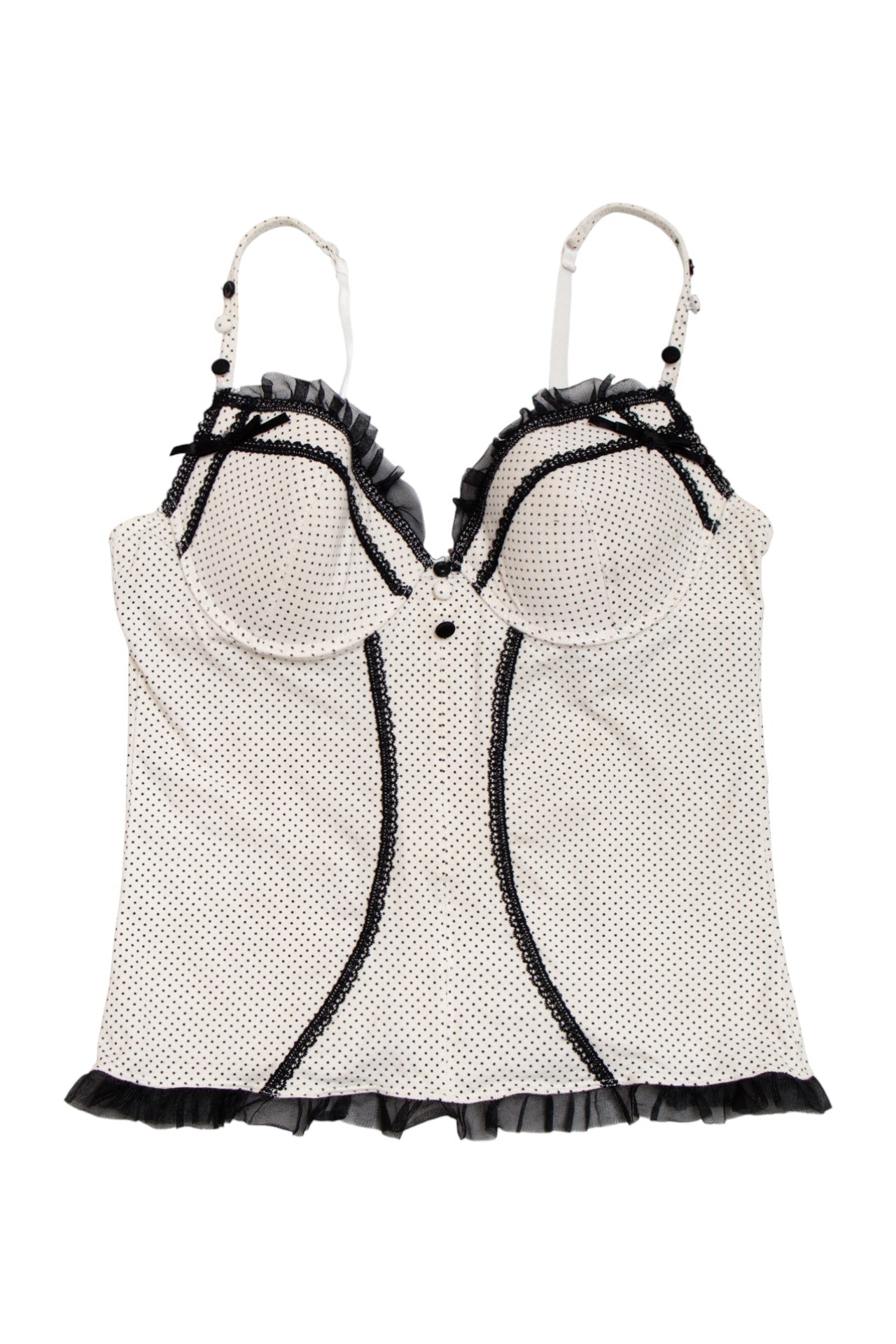#100 Soleil Sucré polka dot corset | c. 164 | size 10 (C/D cup)