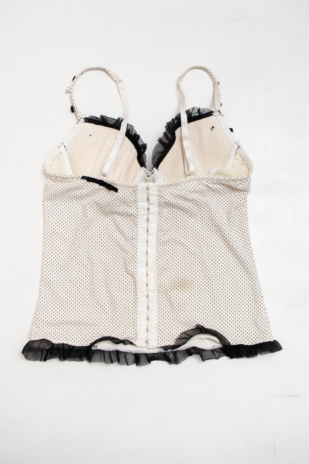 #100 Soleil Sucré polka dot corset | c. 164 | size 10 (C/D cup)