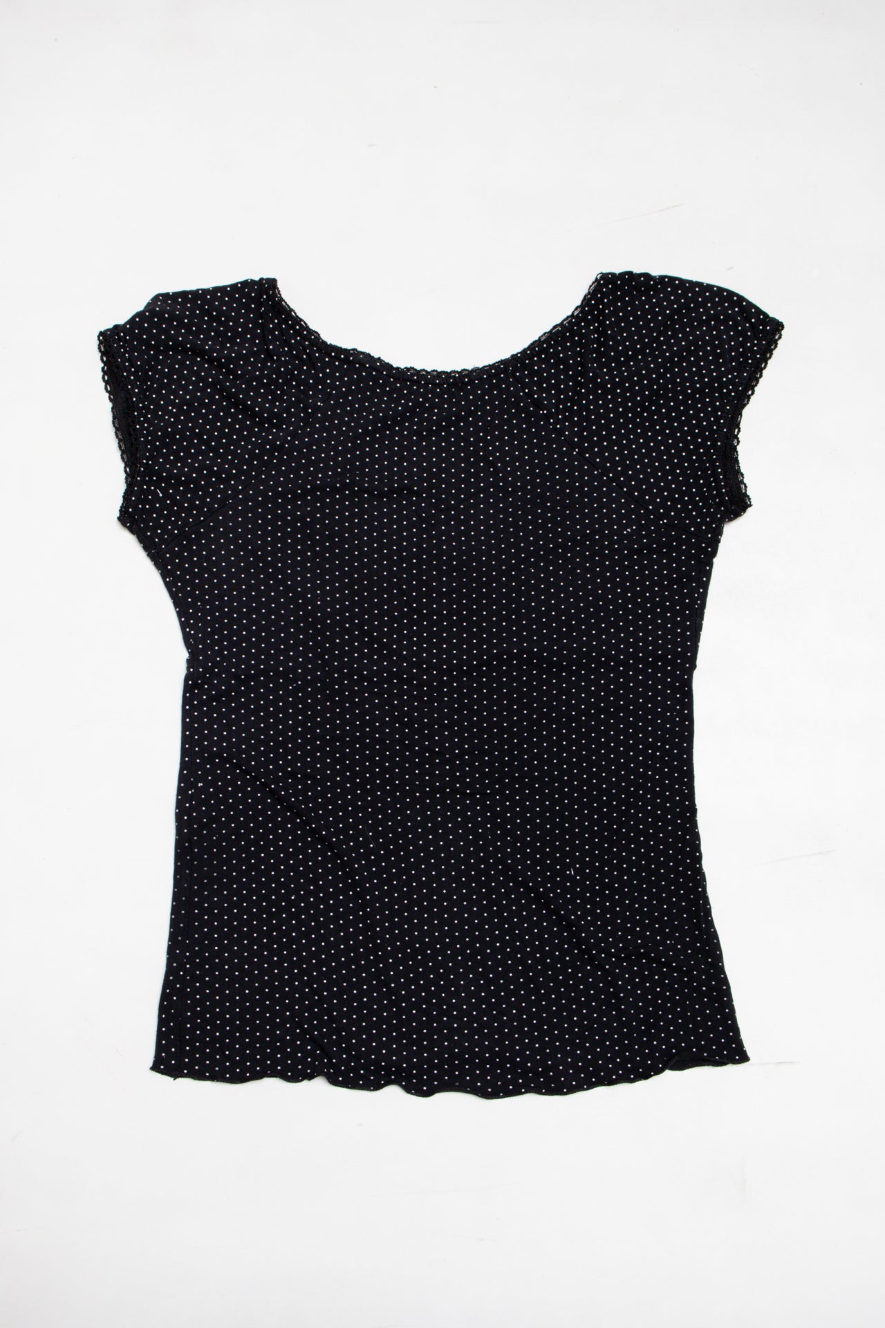 #101 Affinités polka dot ruched chest top | c. 164 | size 12