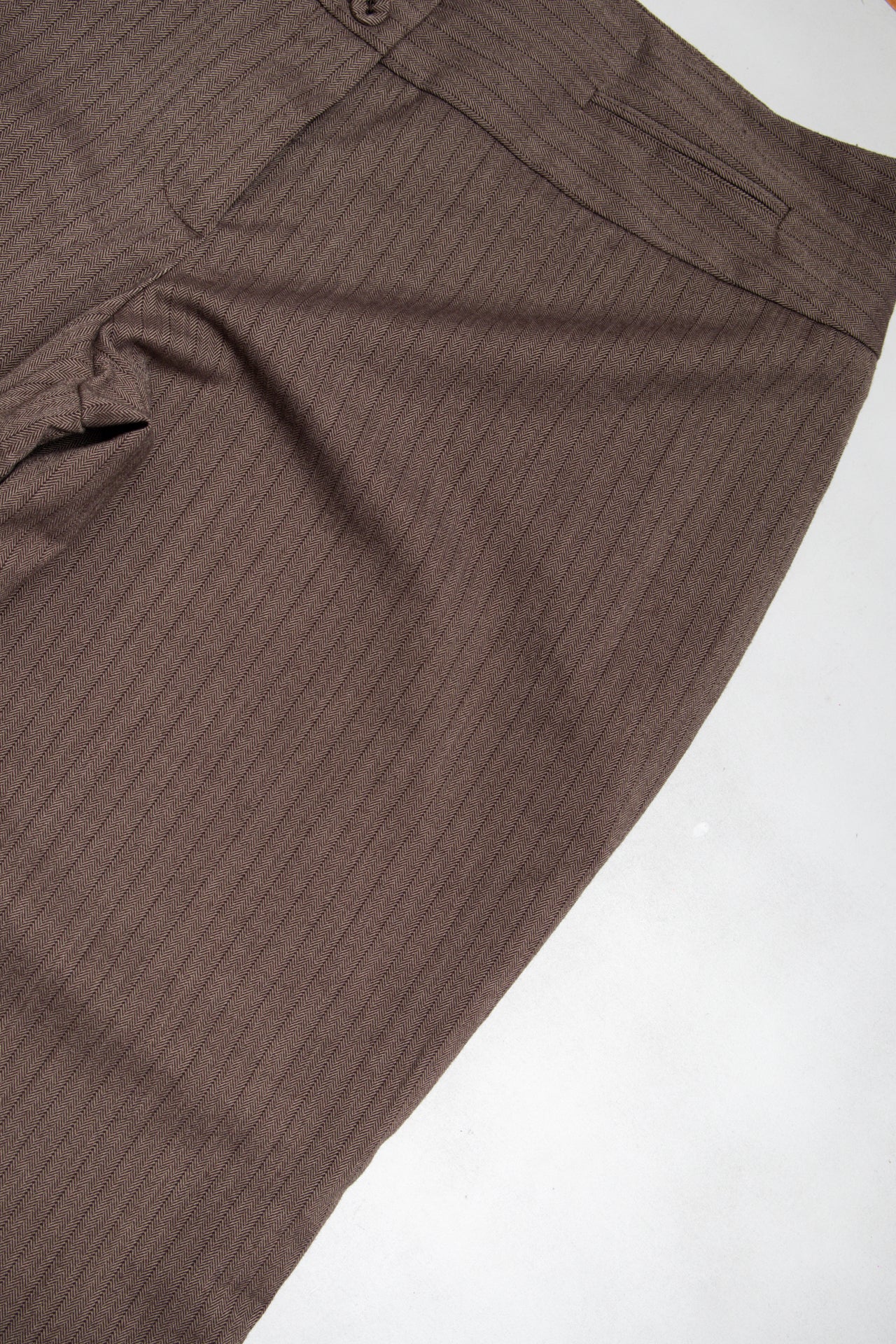 #113 Apt. 9 brown pin-stripe pants | c. 164 | size 12