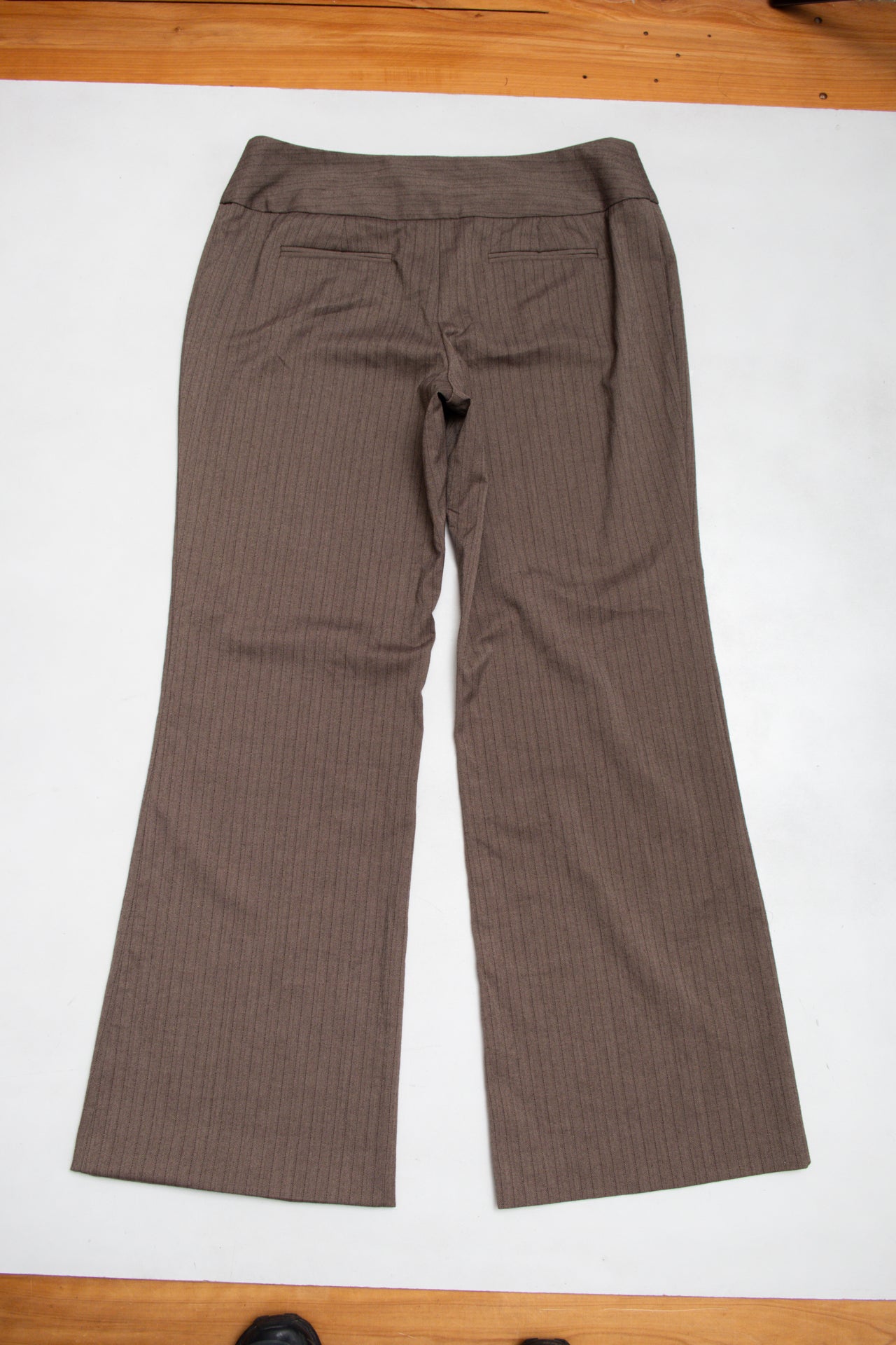 #113 Apt. 9 brown pin-stripe pants | c. 164 | size 12