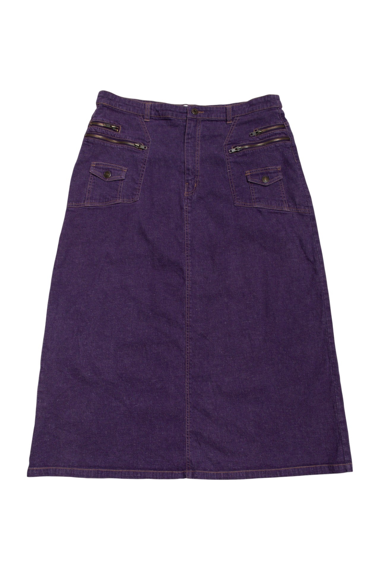 #114 Denim 24/7 purple maxi skirt | c. 164 | size 12
