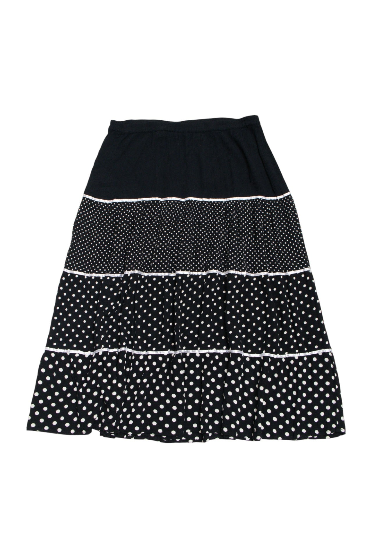 #115 Cathy Daniels polka dot maxi skirt | c. 164 | size 10/12