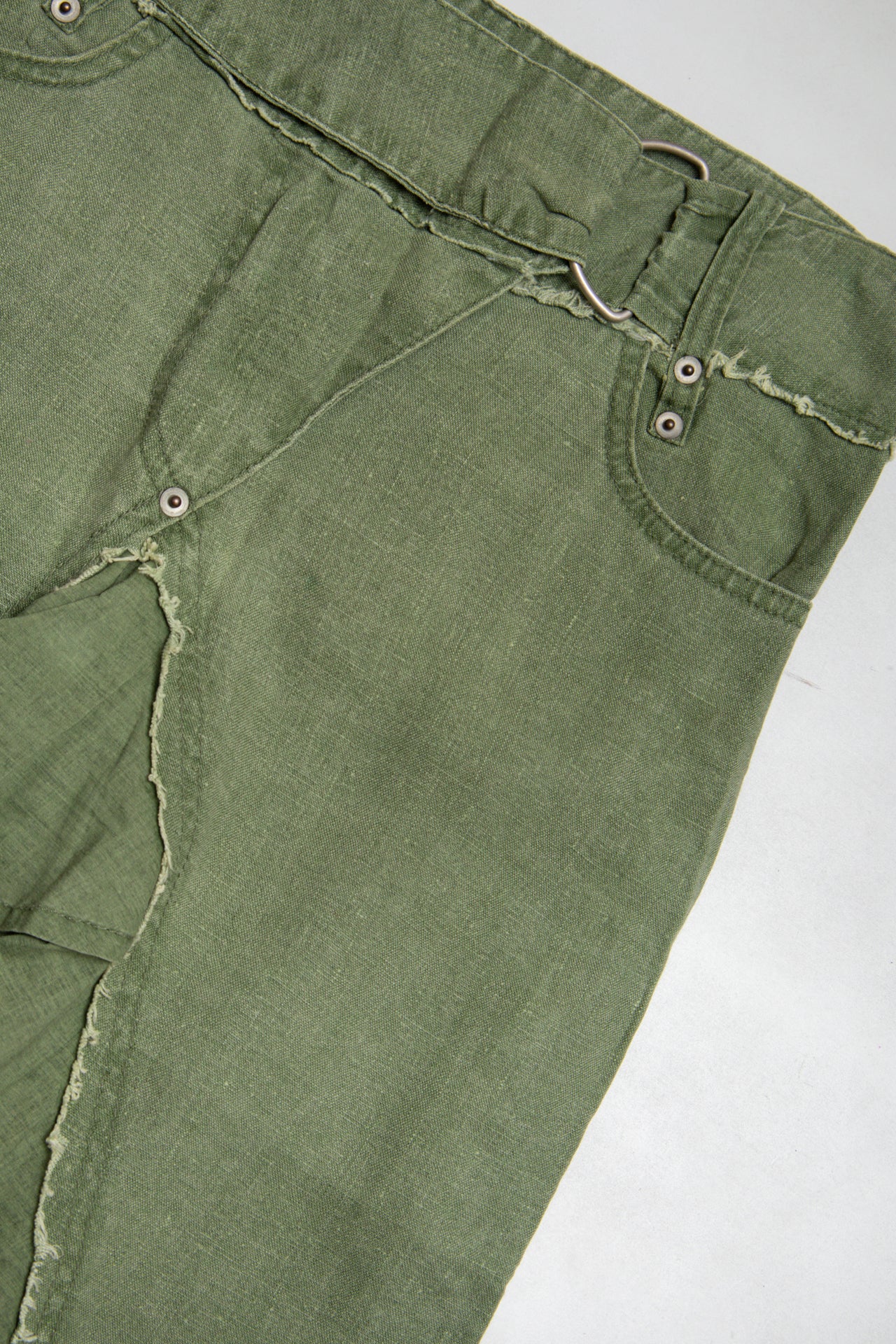 #116 Promod green belted midi skirt | c. 164 | size 6/8