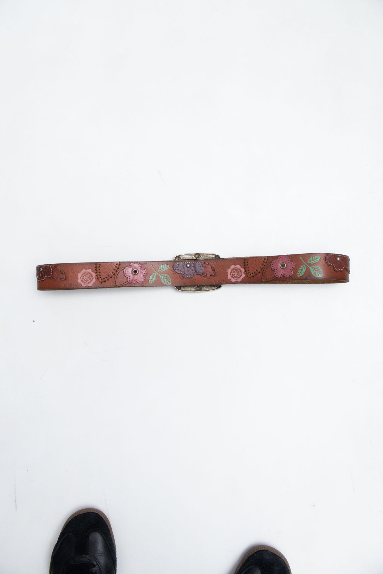 #94 Floral Leather Belt | Garden Brat