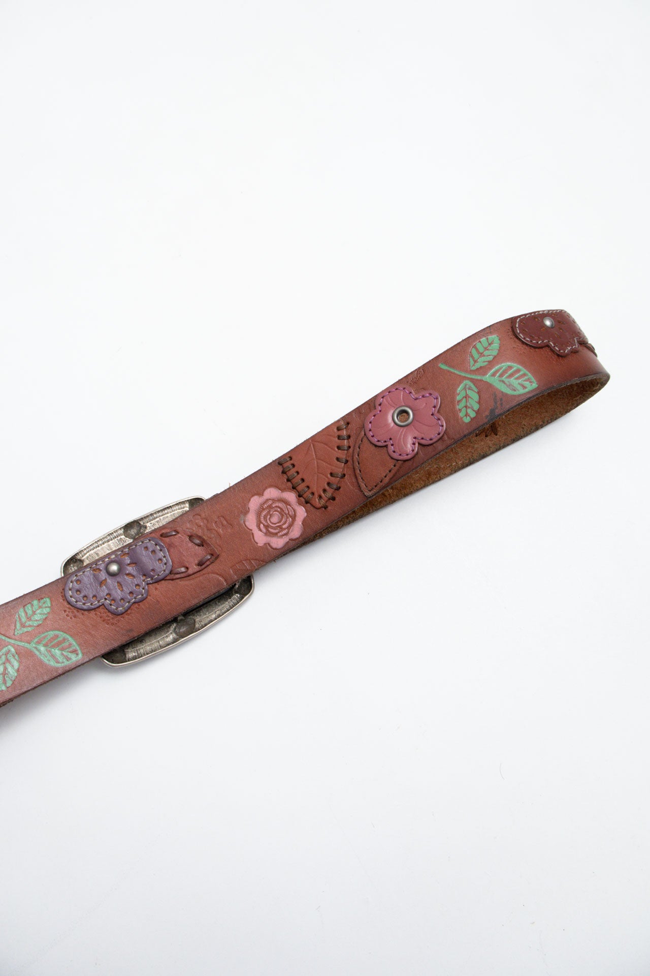 #94 Floral Leather Belt | Garden Brat