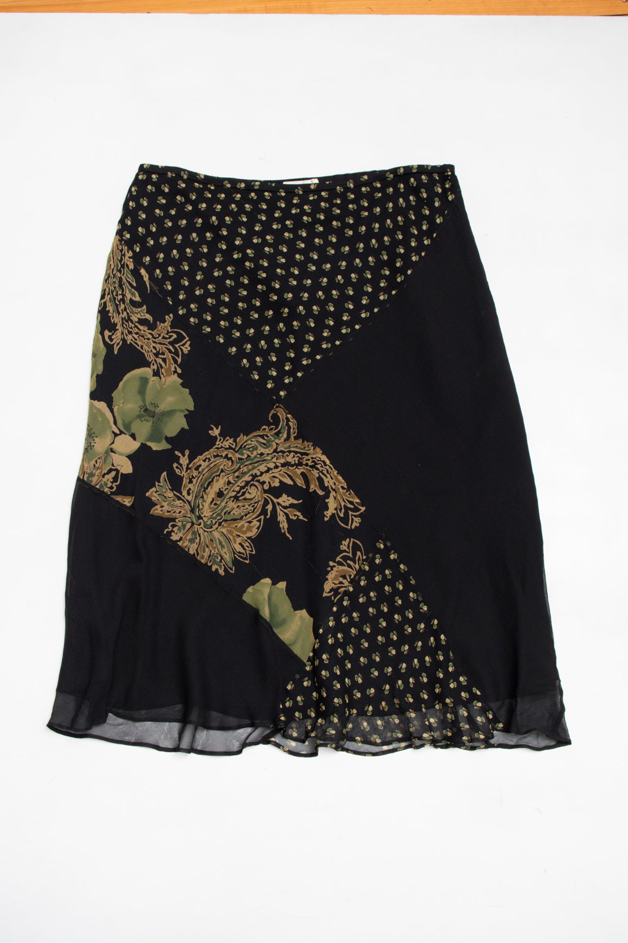 #127 Allison Taylor floral print midi skirt | c. 164 | size 12