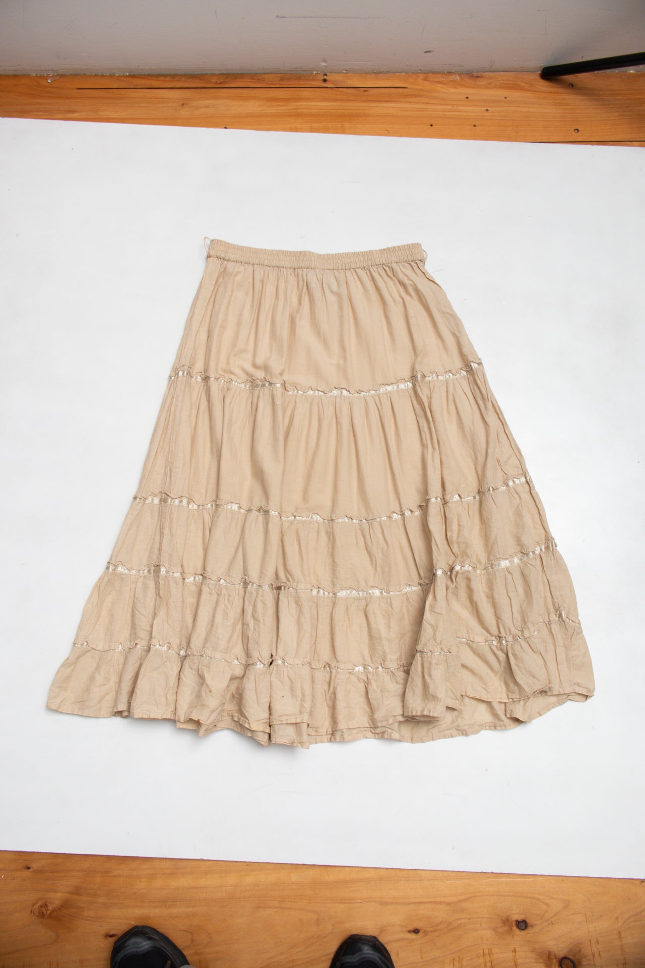 #128 White Stag cotton flowy maxi skirt | c. 164 | size 8/10