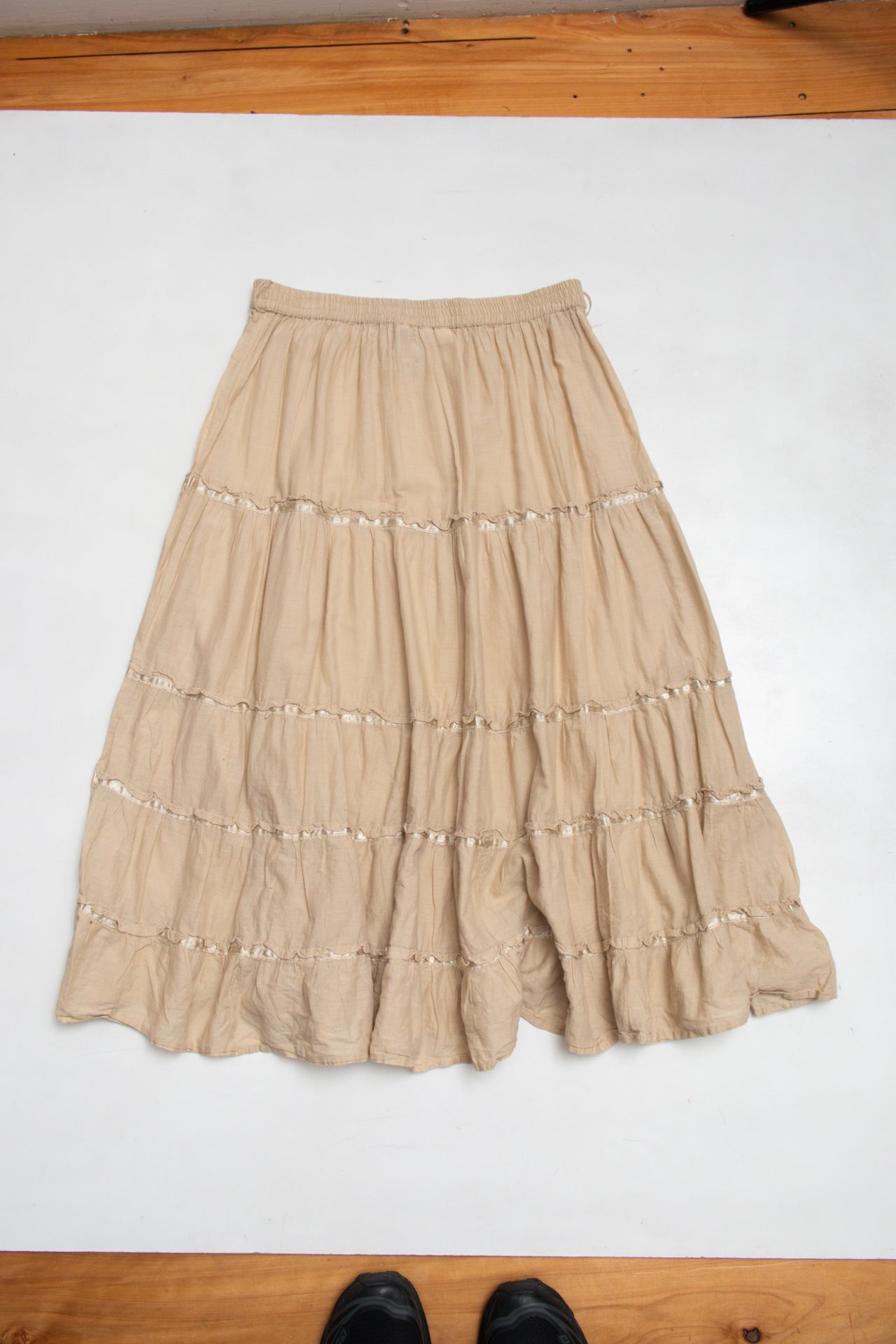 #128 White Stag cotton flowy maxi skirt | c. 164 | size 8/10