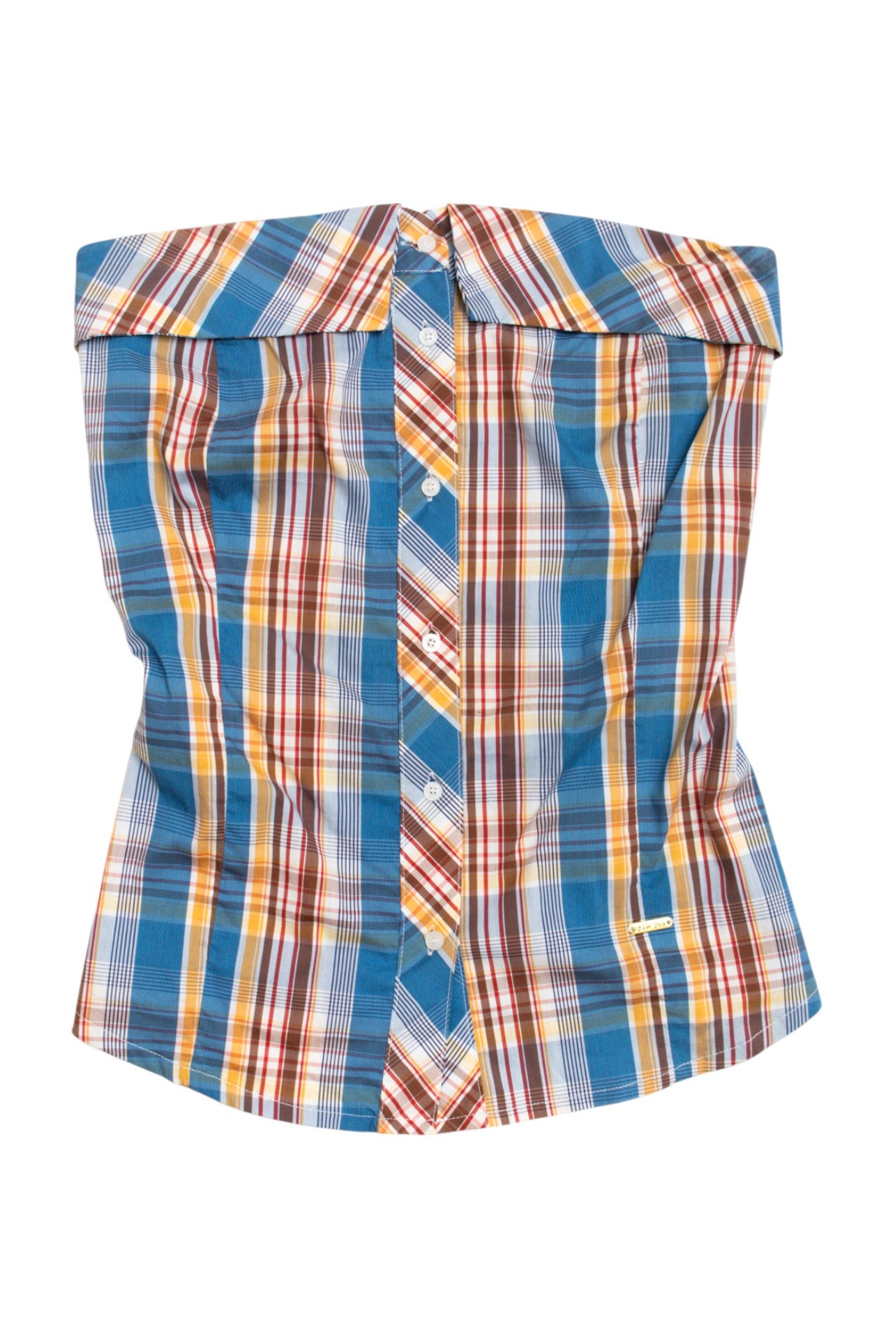 #138 Italian KOF Plaid Bustier | Size 12 | c. 156