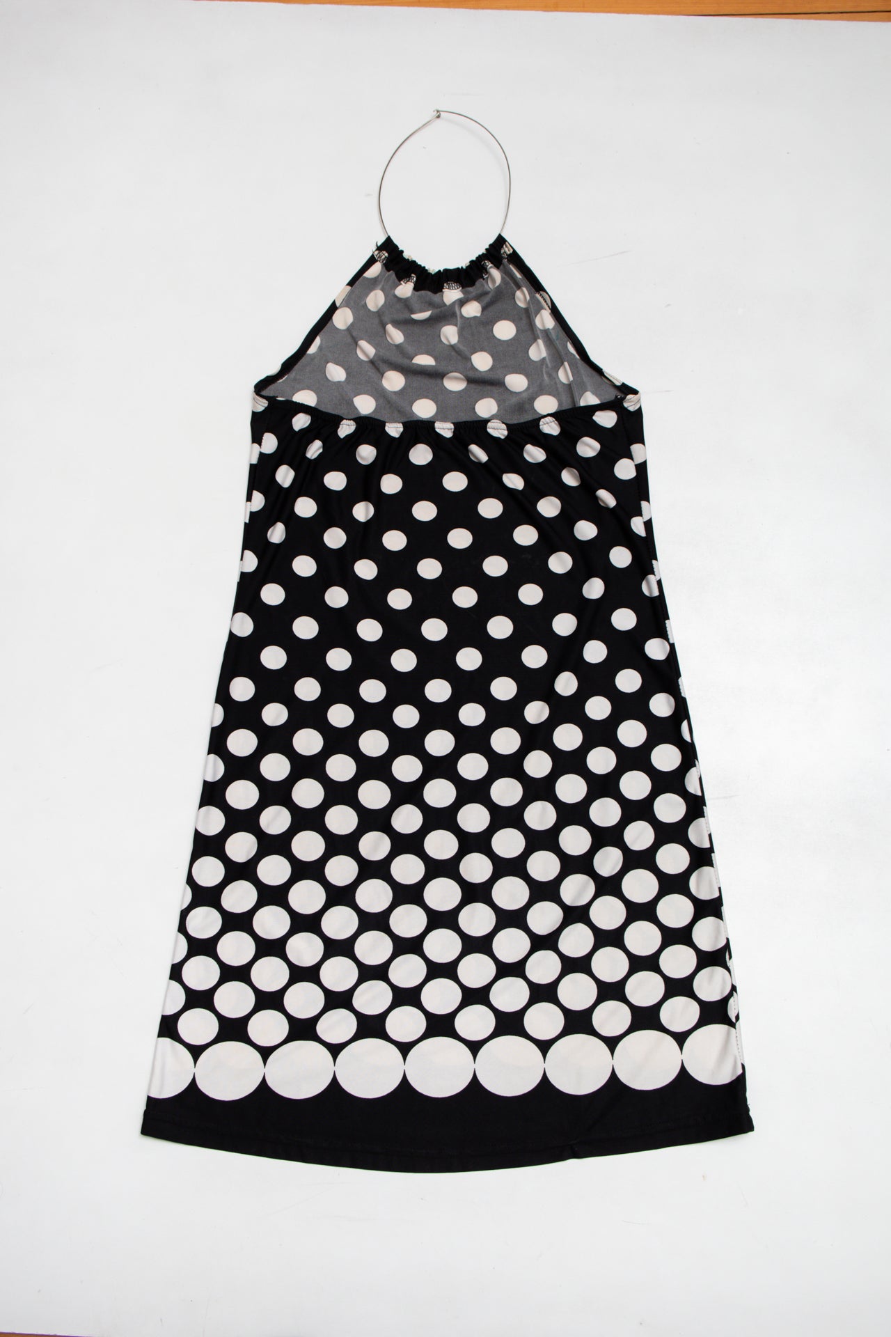 #132 No Excuse polka dot necklace halter dress | c. 164 | size 8