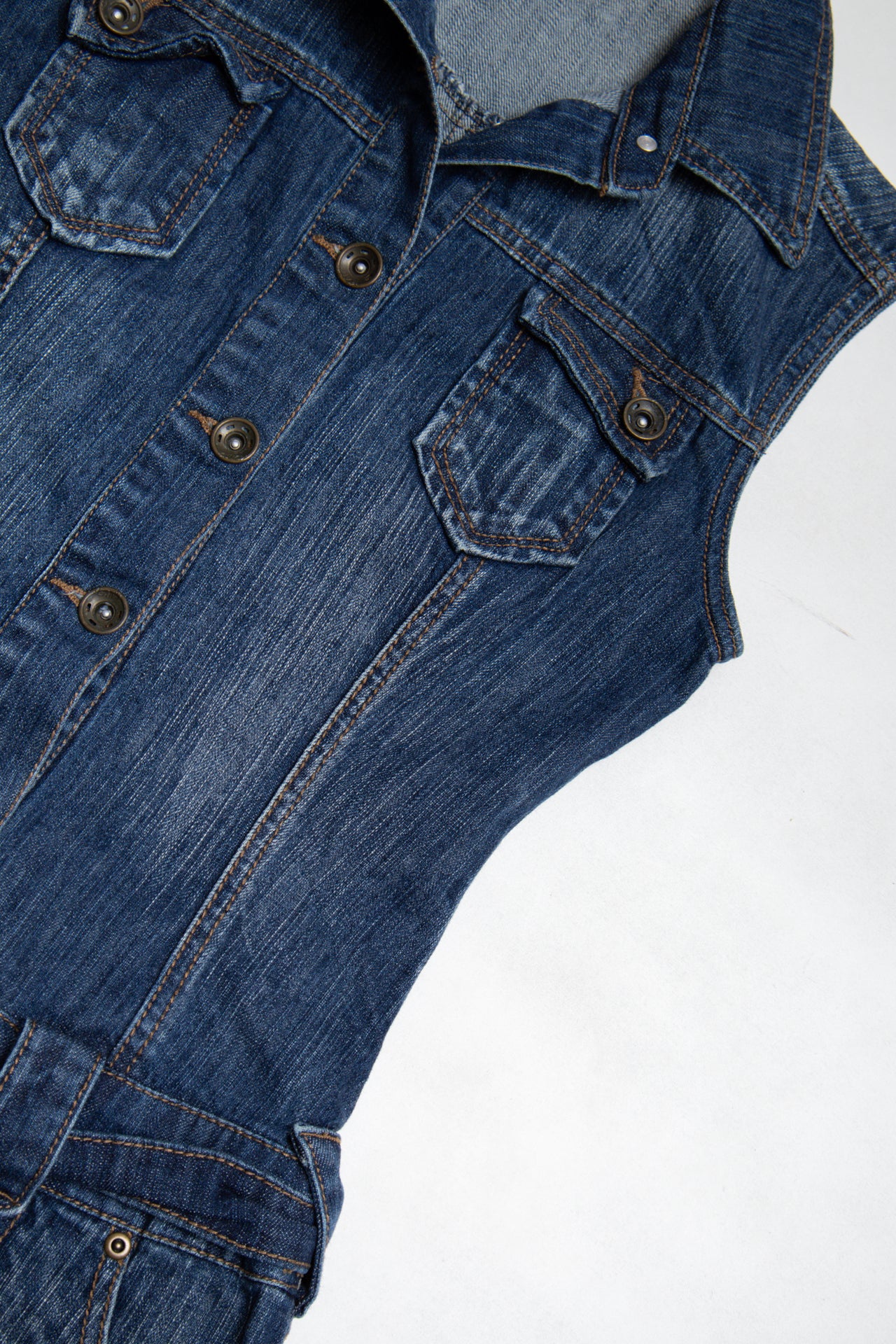 #134 Pimkie mini denim belted dress | c. 164 | size 8