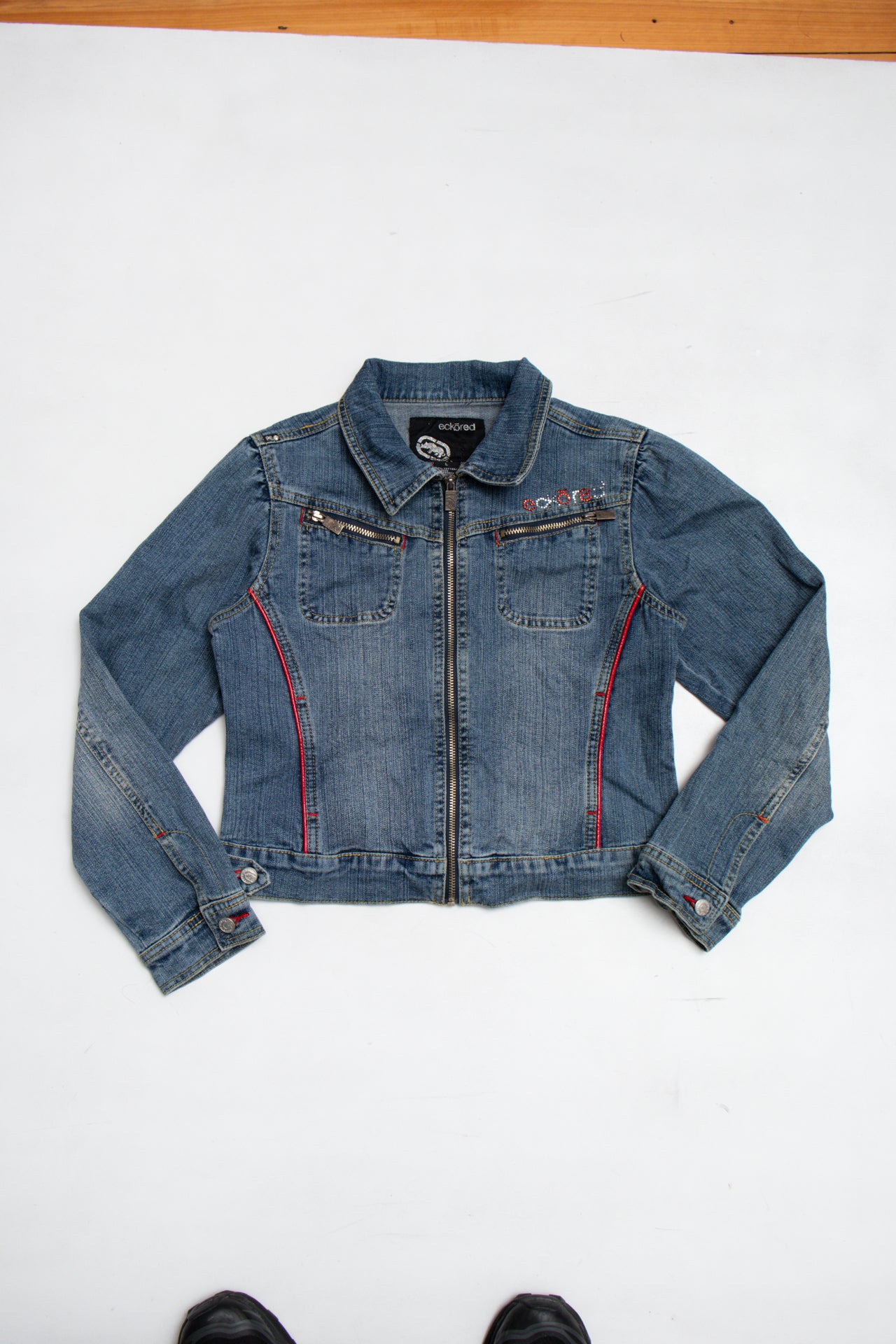 #135 Eckōred 1972 print denim jacket | c. 164 | size 6/8