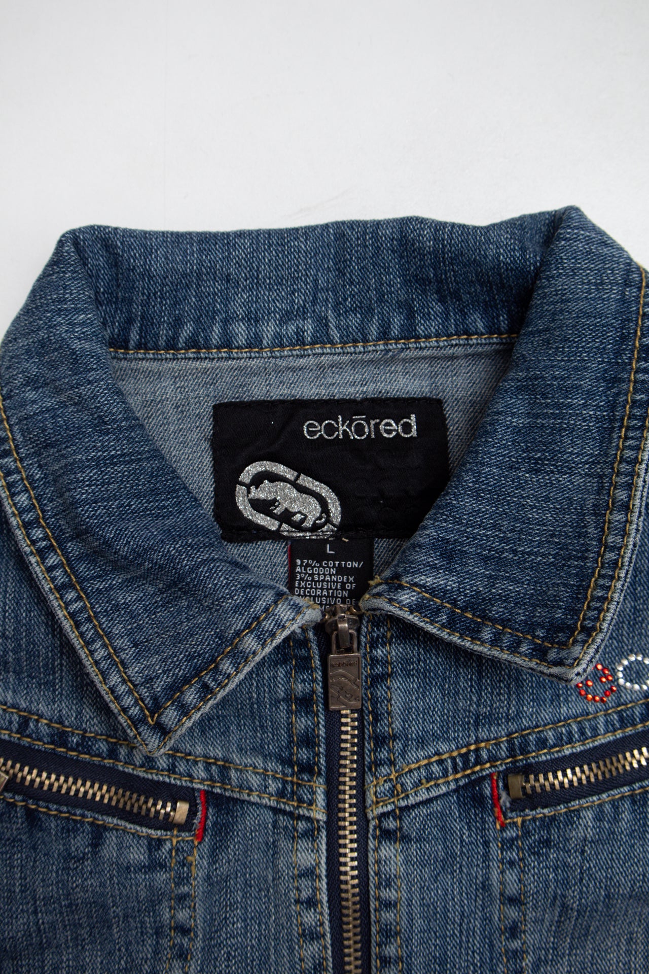 #135 Eckōred 1972 print denim jacket | c. 164 | size 6/8