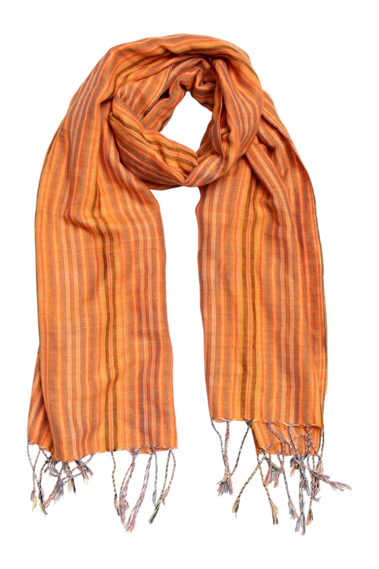 #140 Orange striped scarf | c. 164