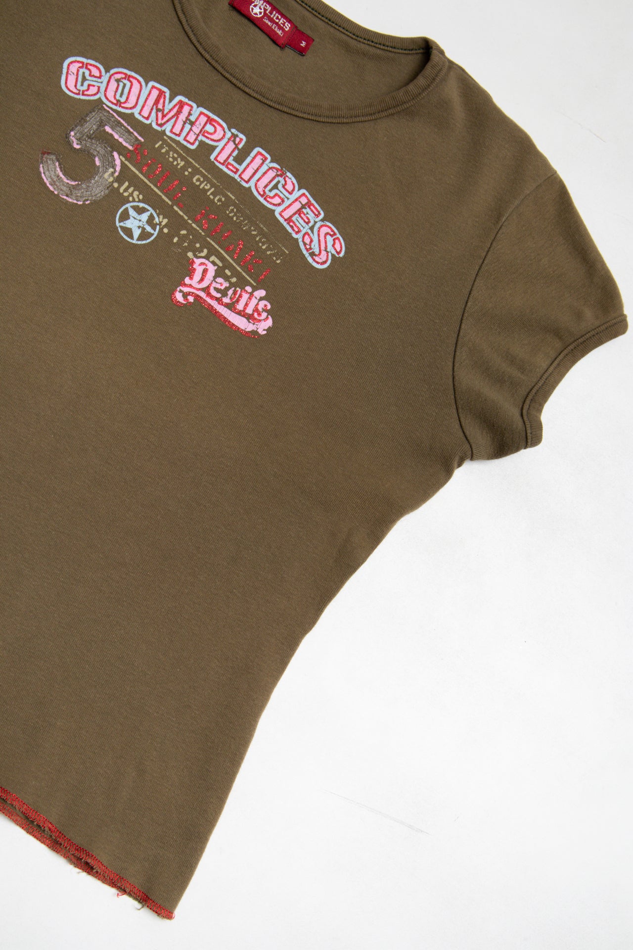 #145 Complicies cotton glitter khaki top | c. 164 | size 10