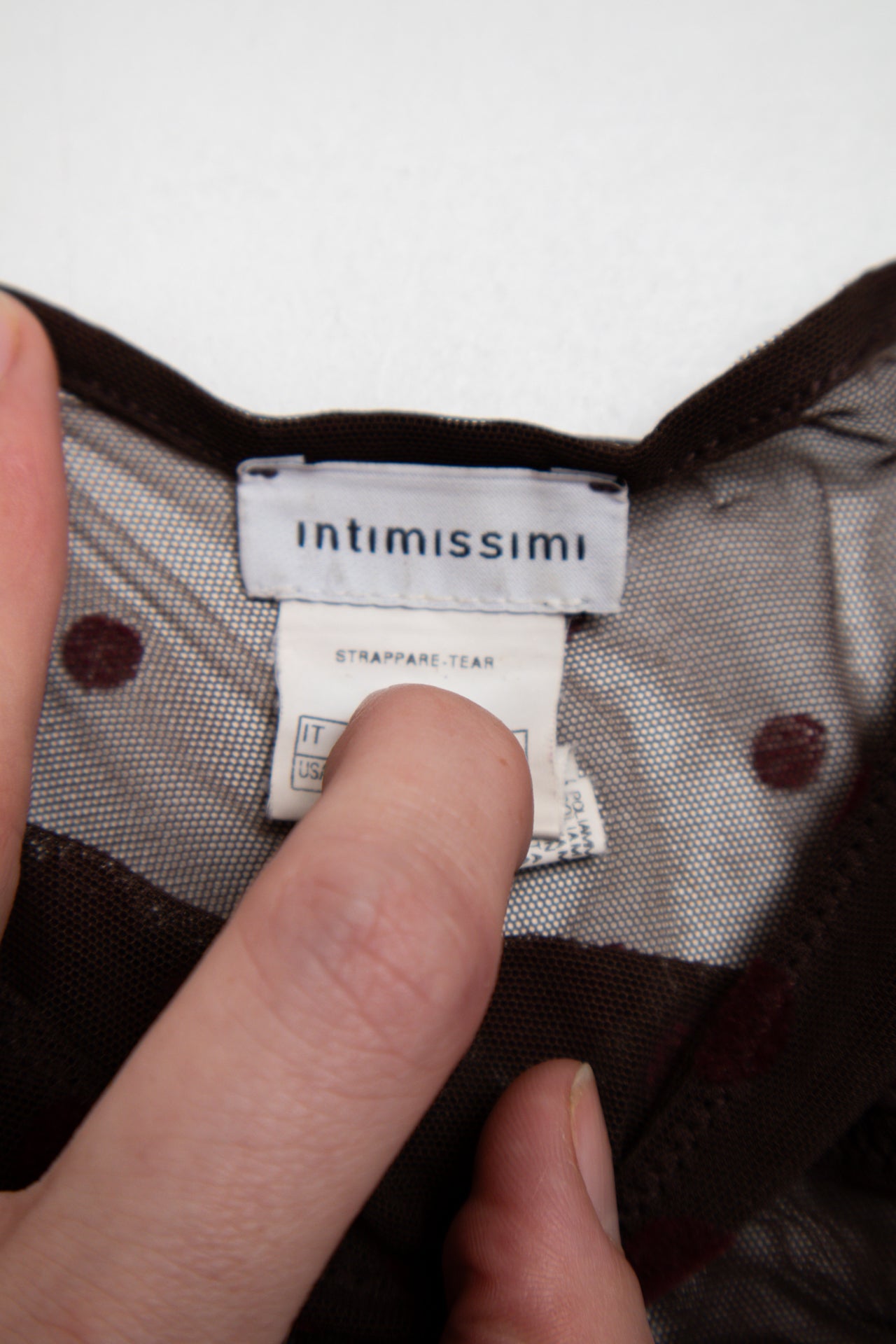 #149 Intimissi polka dot mesh cami | c. 164 | size 8