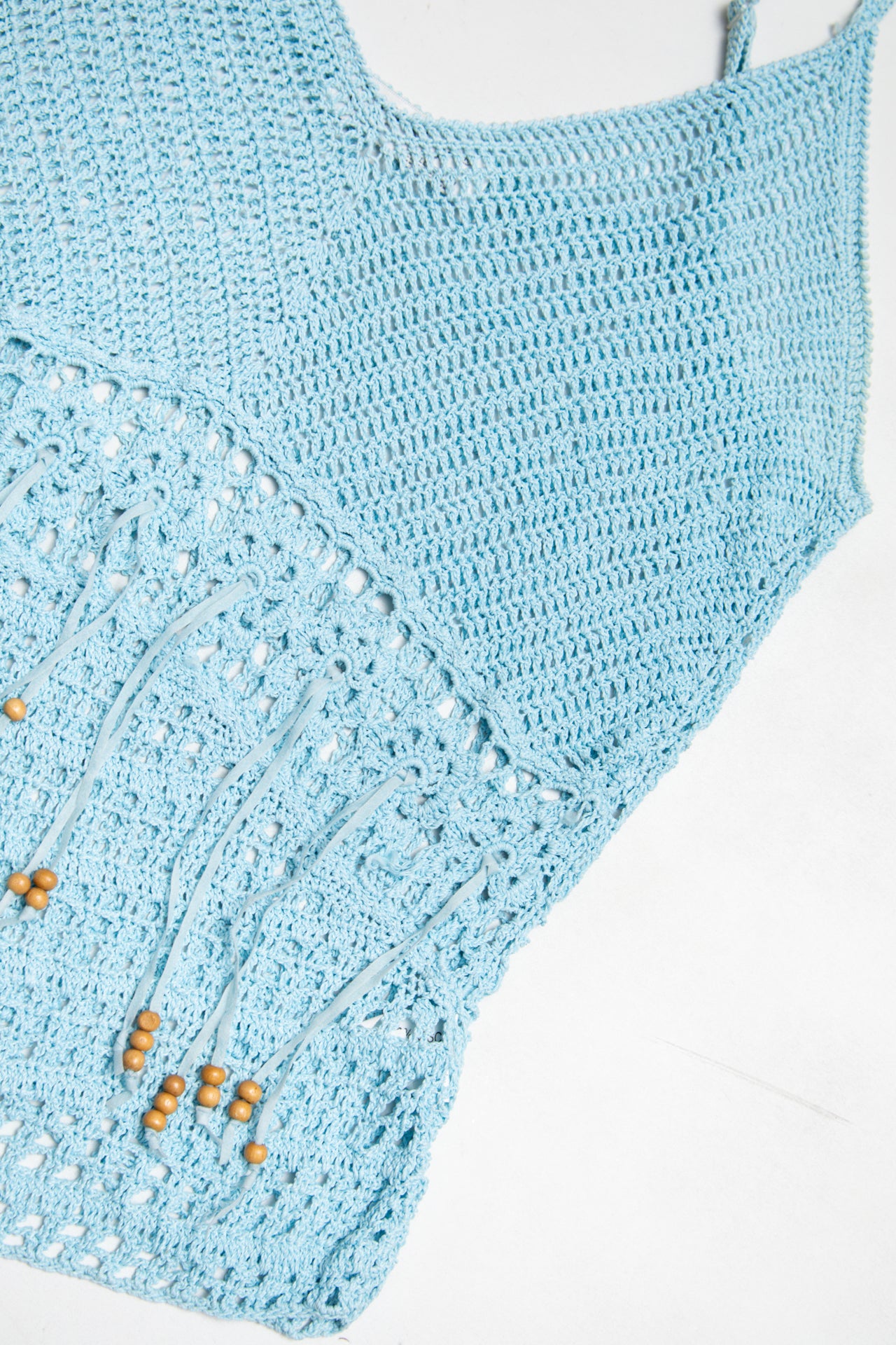 #151 Joy X baby blue beaded crochet cami | c. 164 | size 12
