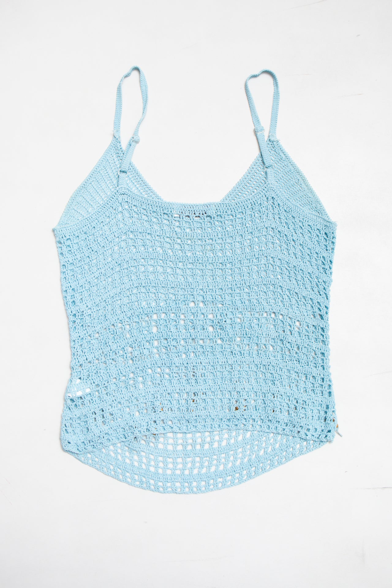 #151 Joy X baby blue beaded crochet cami | c. 164 | size 12