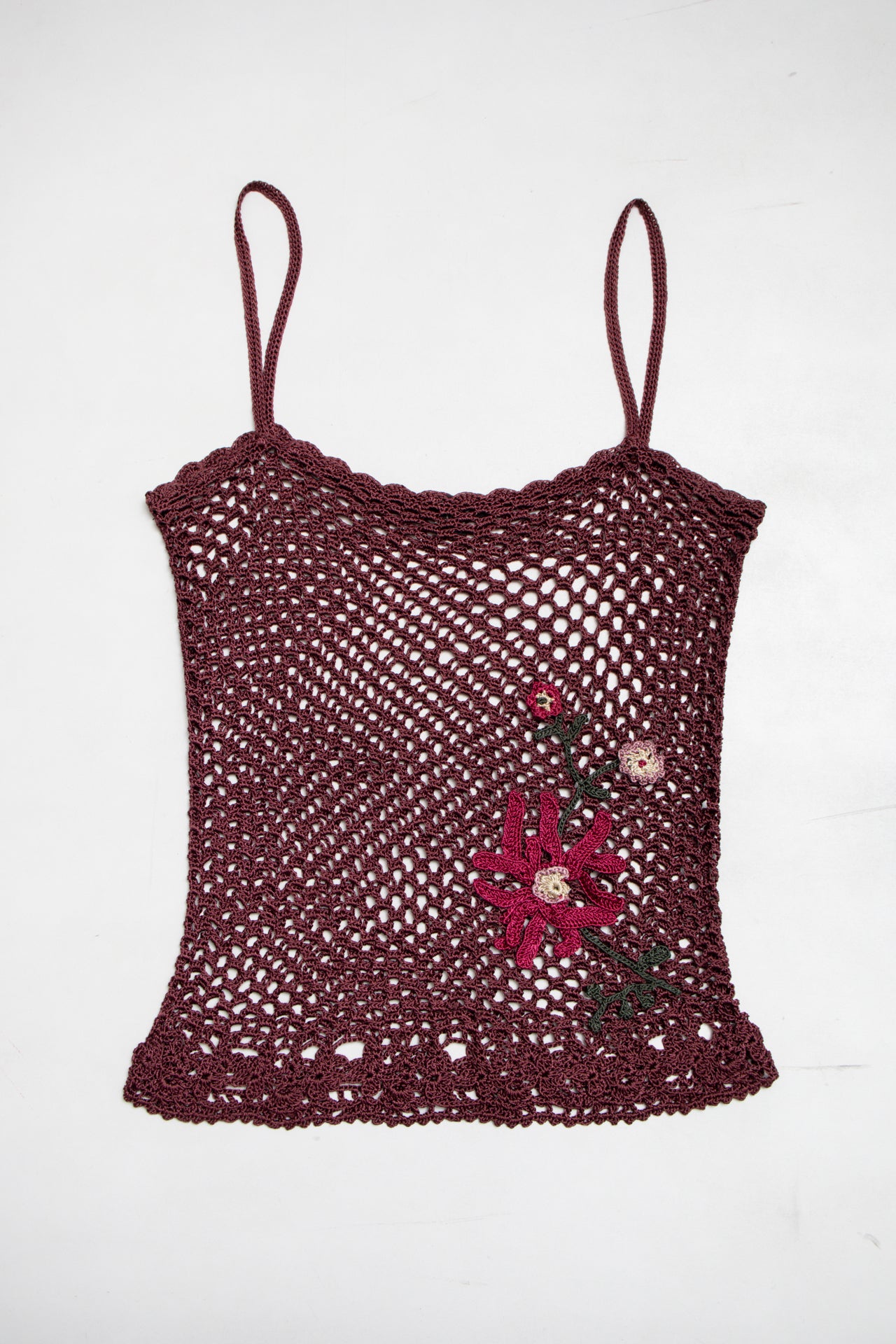 #153 MNG floral patch crochet cami | c. 164 | size 8/10