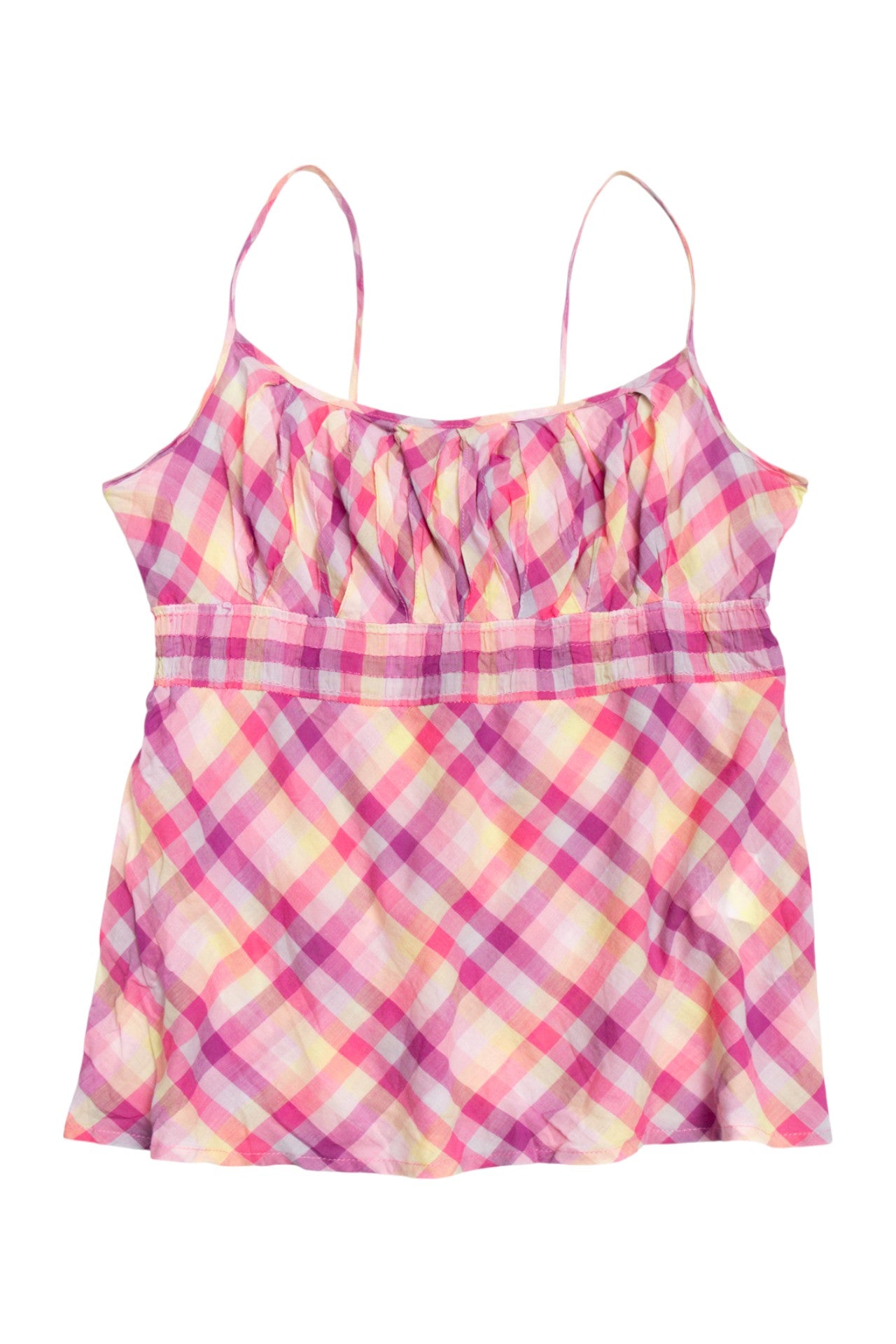 #155 Camaíeu cotton plaid cami | c. 164 | size 10