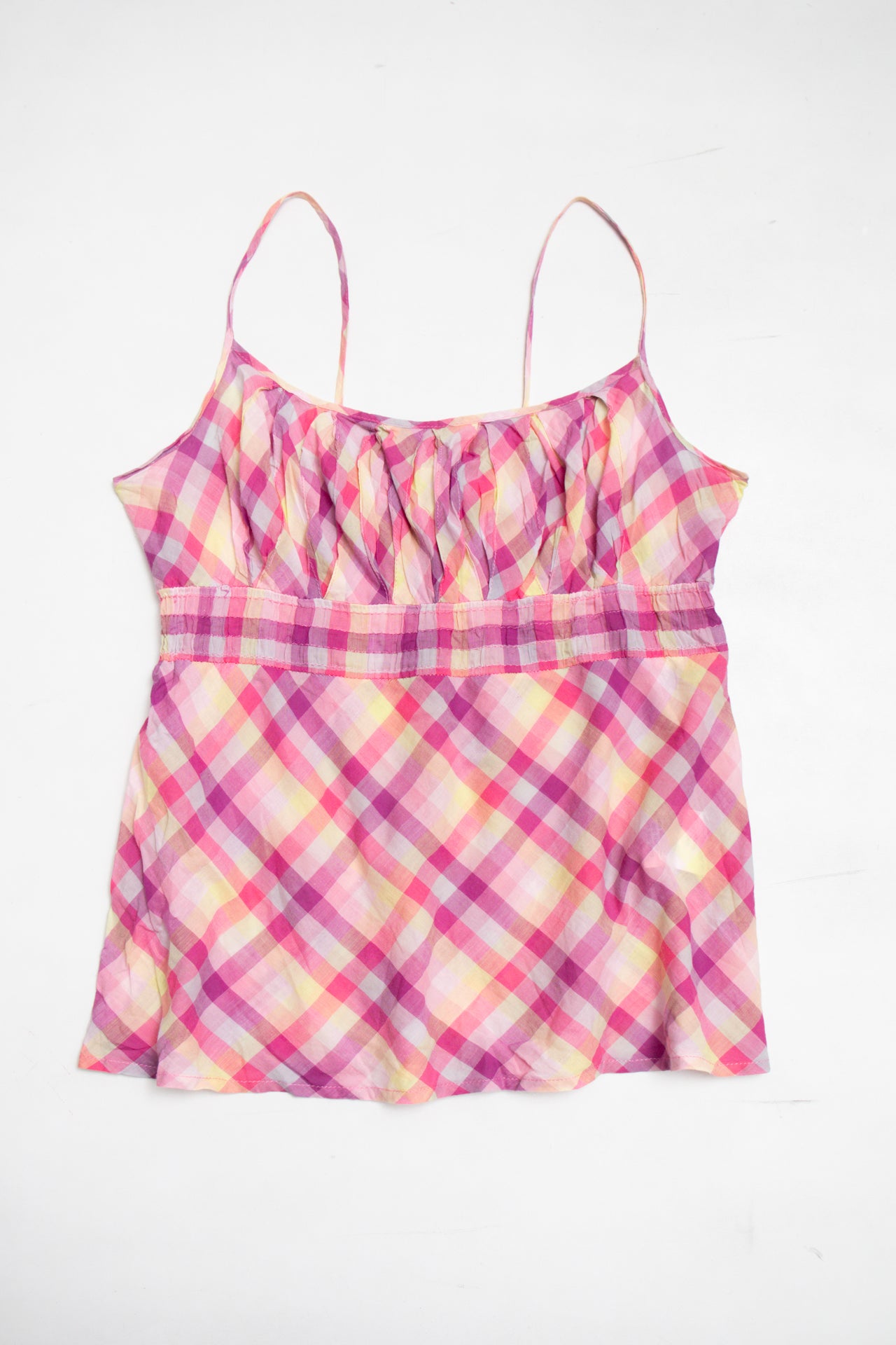 #155 Camaíeu cotton plaid cami | c. 164 | size 10