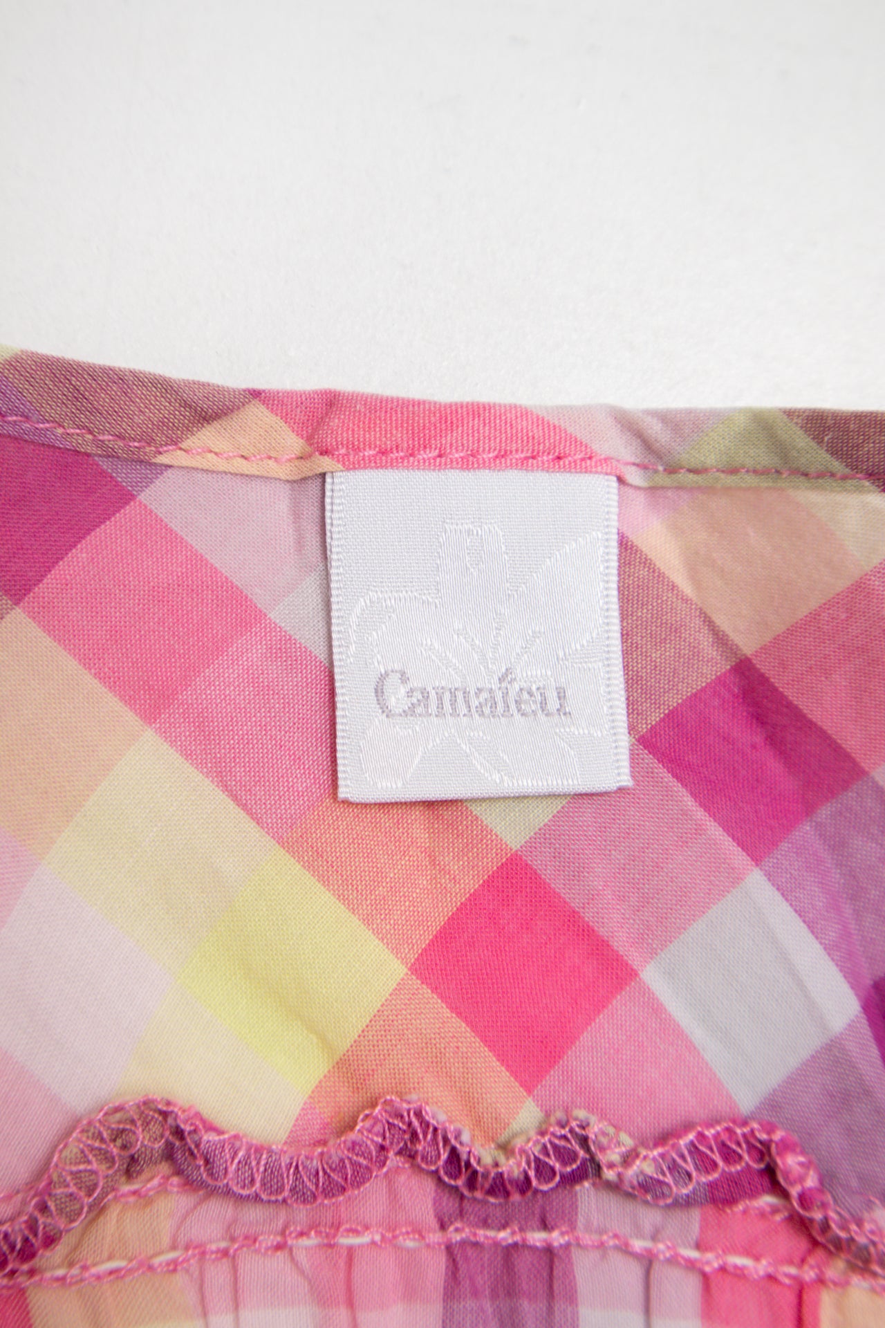 #155 Camaíeu cotton plaid cami | c. 164 | size 10