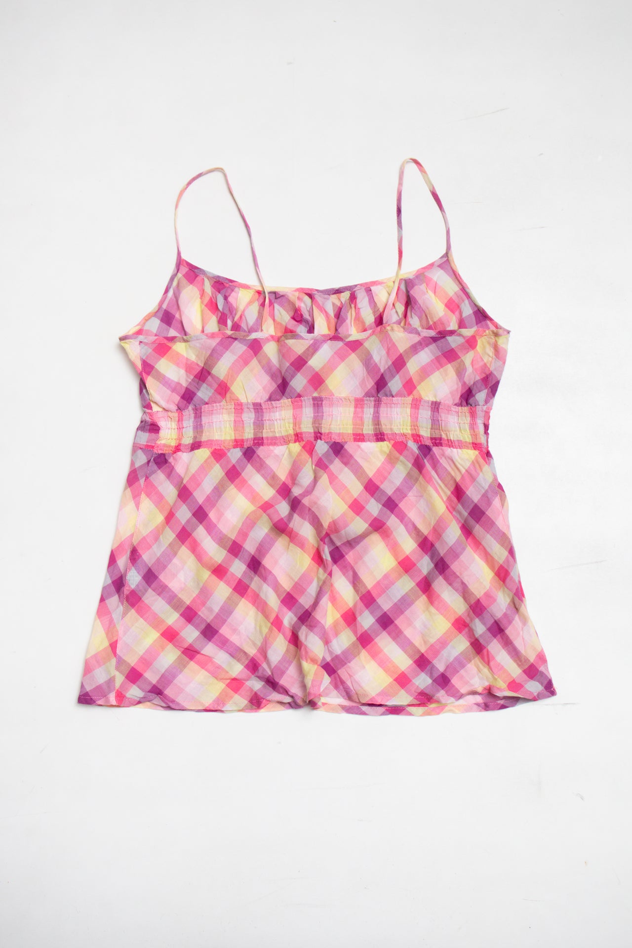 #155 Camaíeu cotton plaid cami | c. 164 | size 10