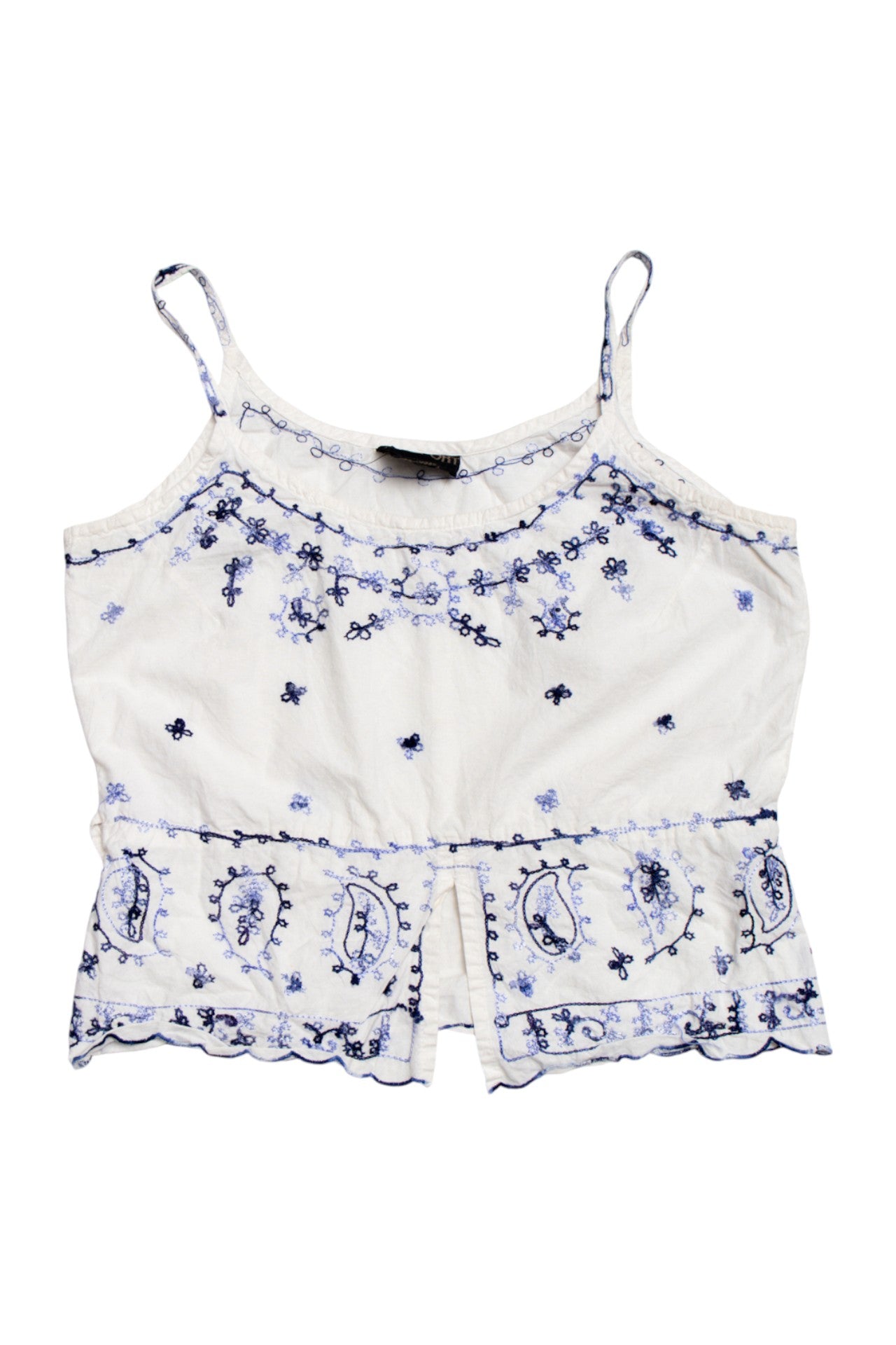 #156 Passport embroidered cotton cami | c. 164 | size 8