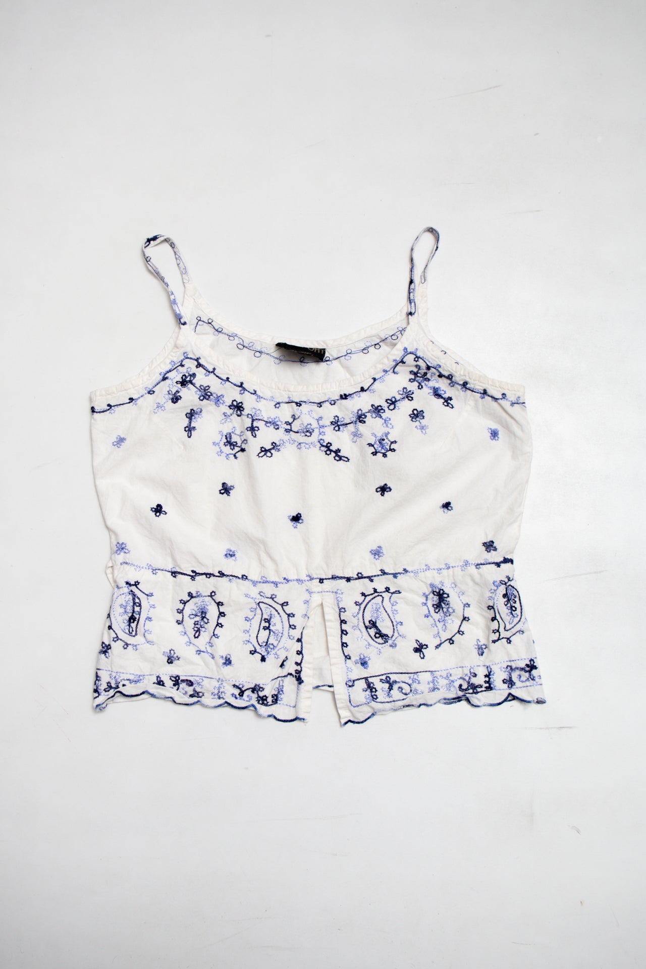 #156 Passport embroidered cotton cami | c. 164 | size 8