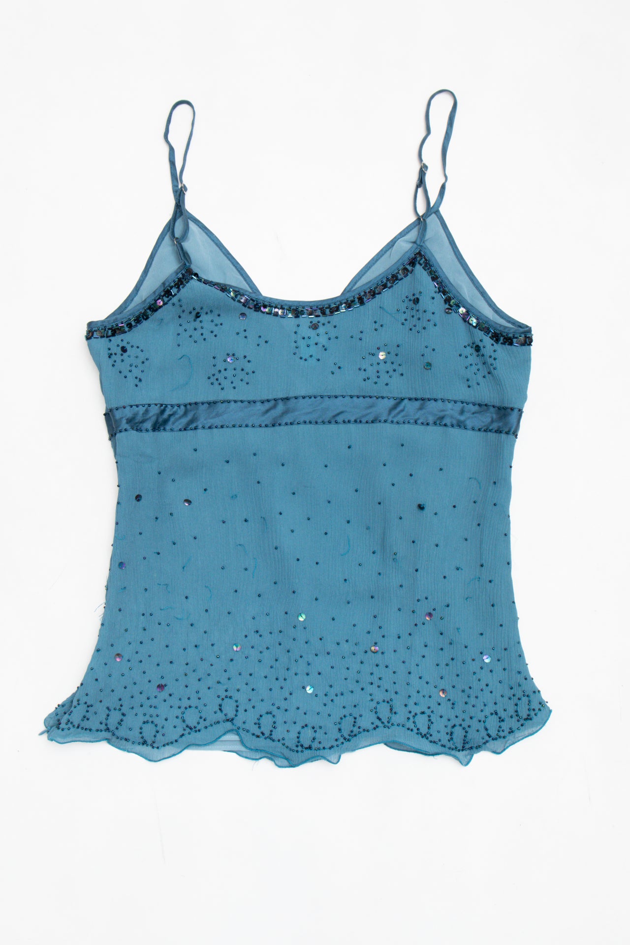 #104 CE Blue Beaded Cami | Collection 139 | Size 10