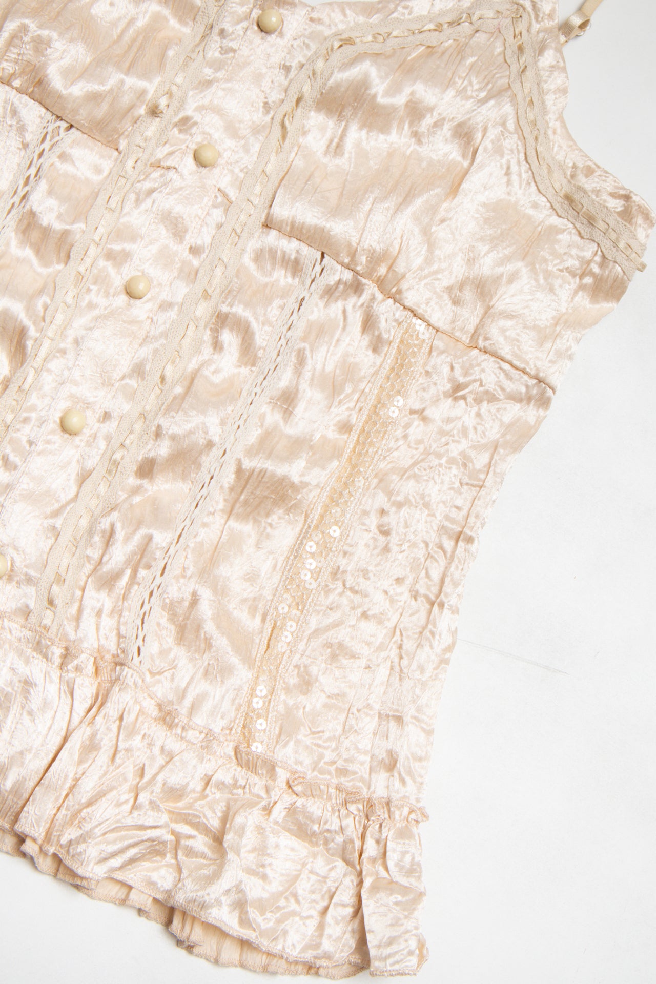 #159 Young Essence satin button up cami | c. 164 | size 12