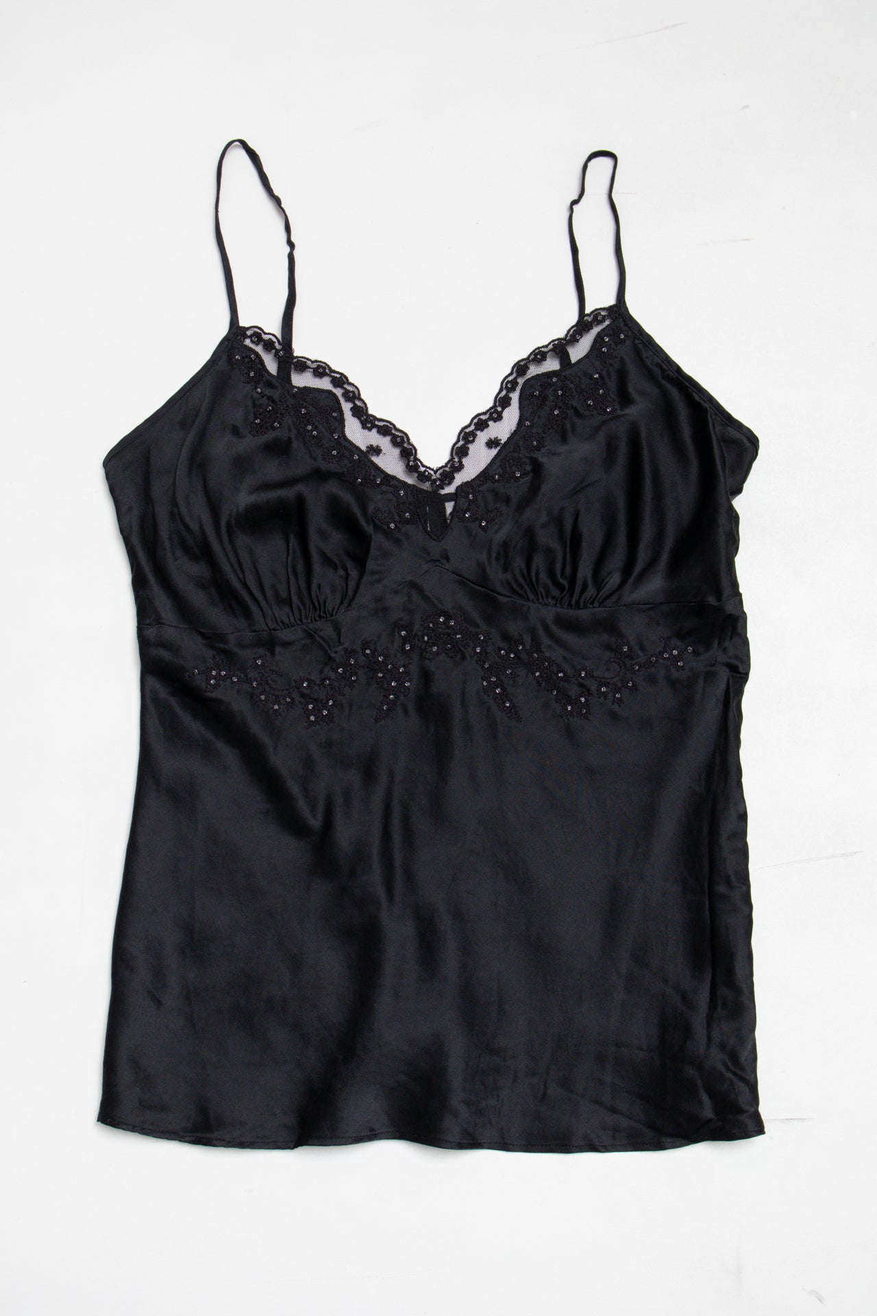#160 Worthington beaded silk cami | c. 164 | size 8