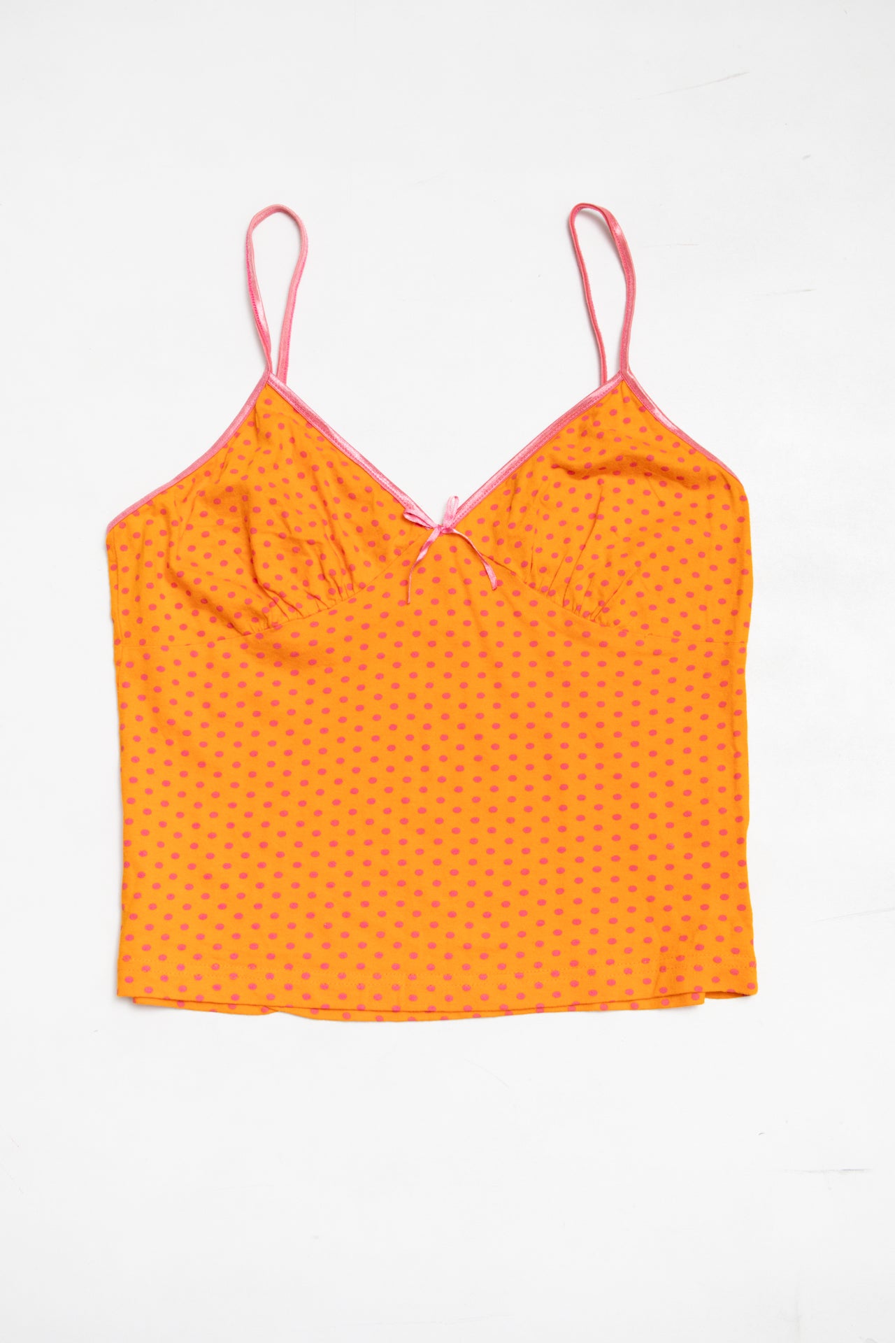 #163 cotton orange/pink cami | c. 164 | size 10