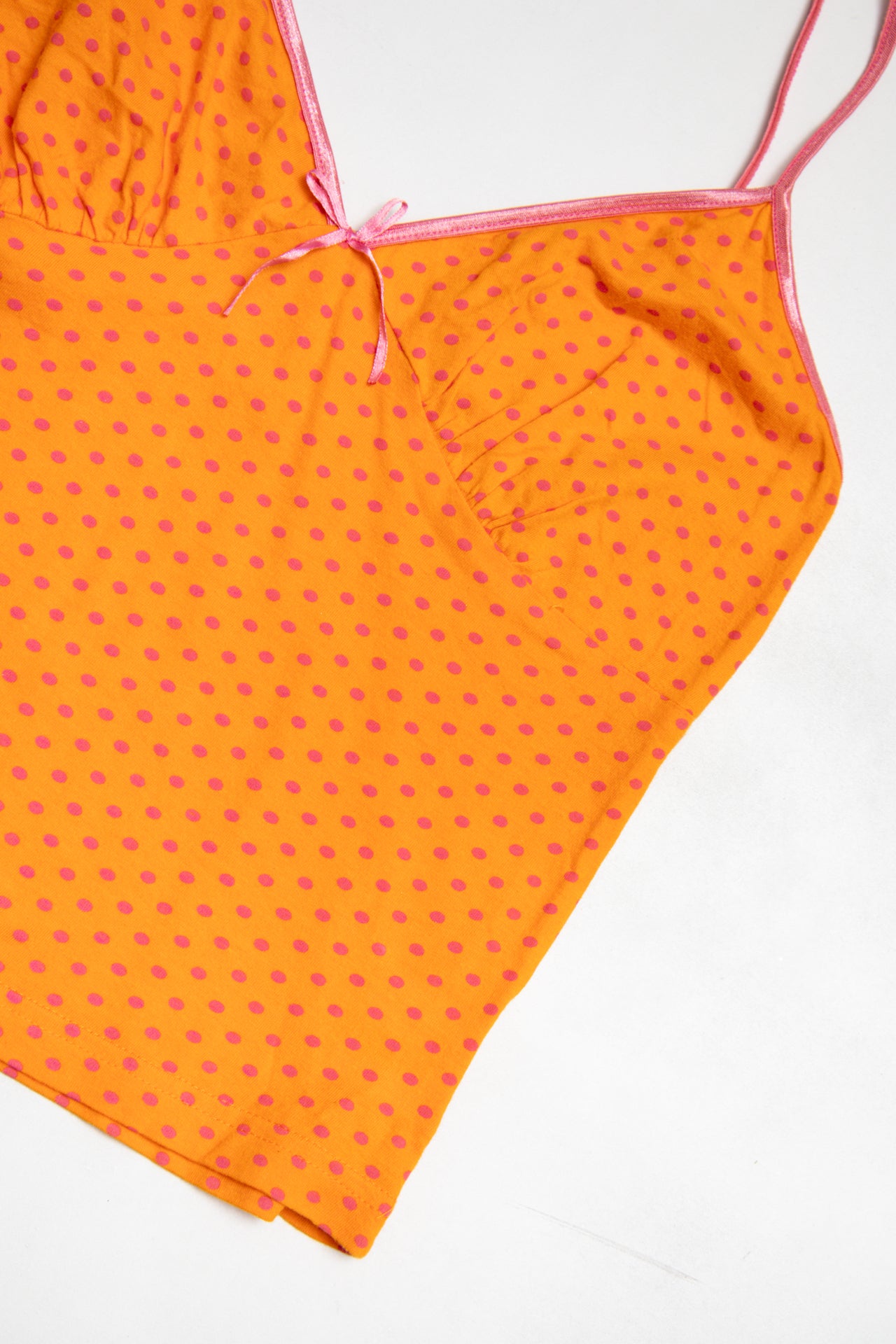 #163 cotton orange/pink cami | c. 164 | size 10