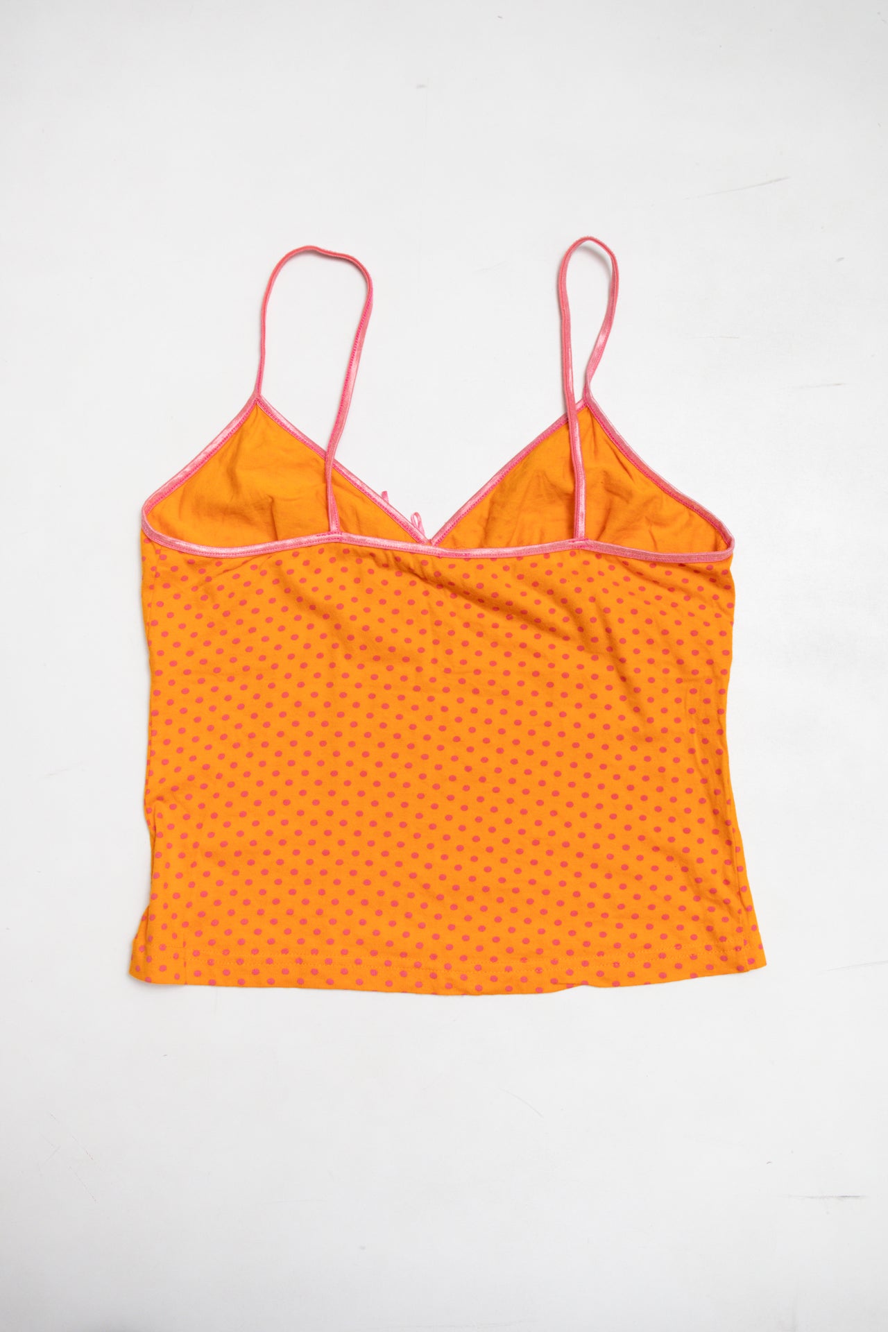 #163 cotton orange/pink cami | c. 164 | size 10