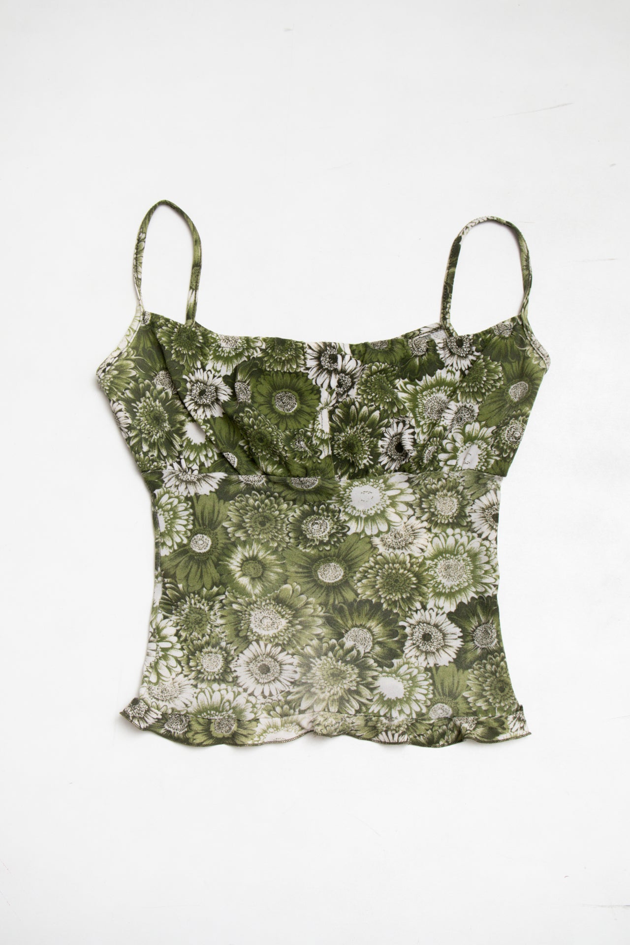 #164 Parisian Chi Chi's green floral cami | c. 164 | size 8/10