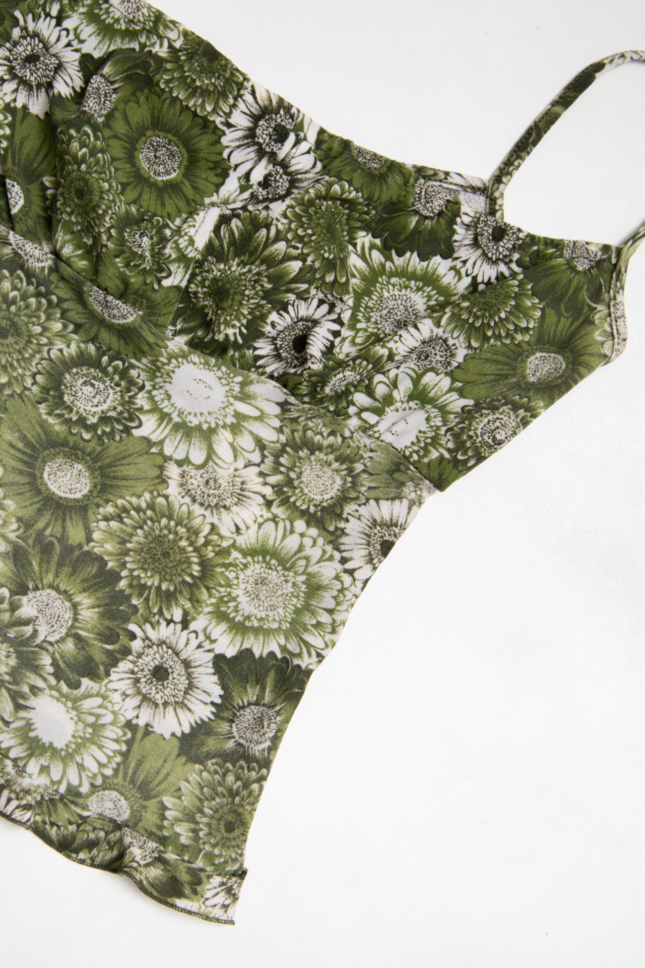 #164 Parisian Chi Chi's green floral cami | c. 164 | size 8/10