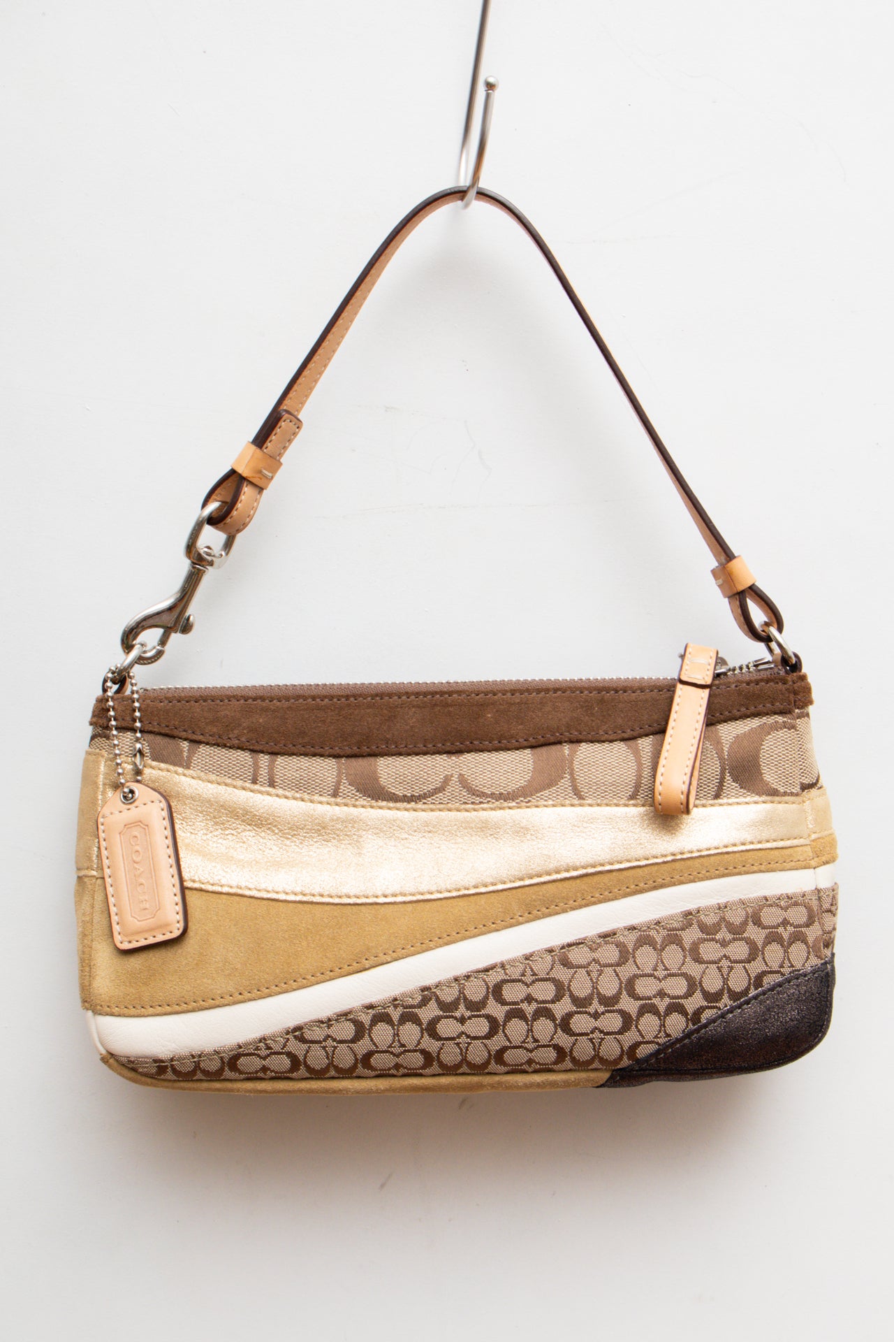 #109 Coach Leather and Suede Brown Demi | Collection 139