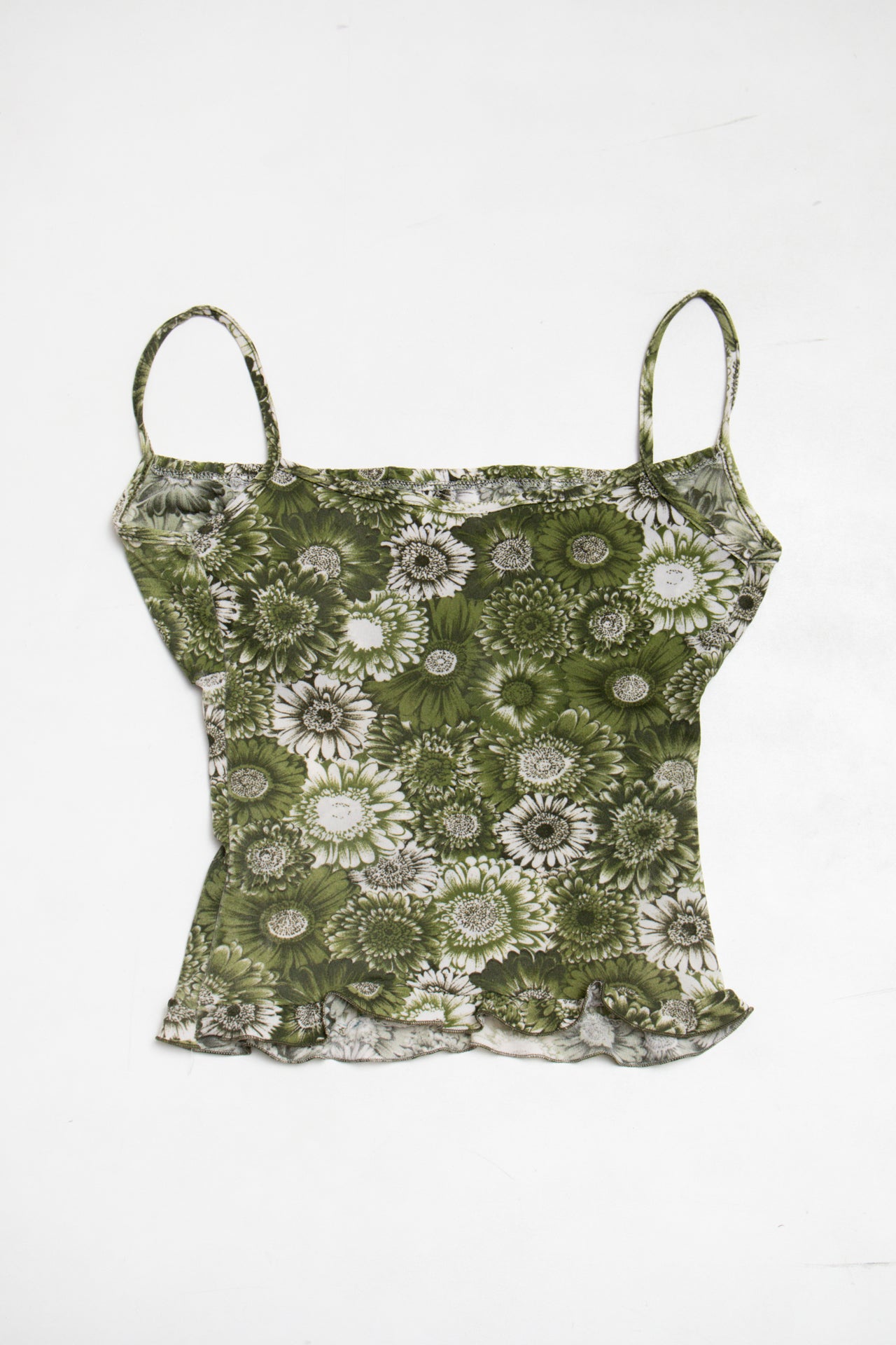 #164 Parisian Chi Chi's green floral cami | c. 164 | size 8/10