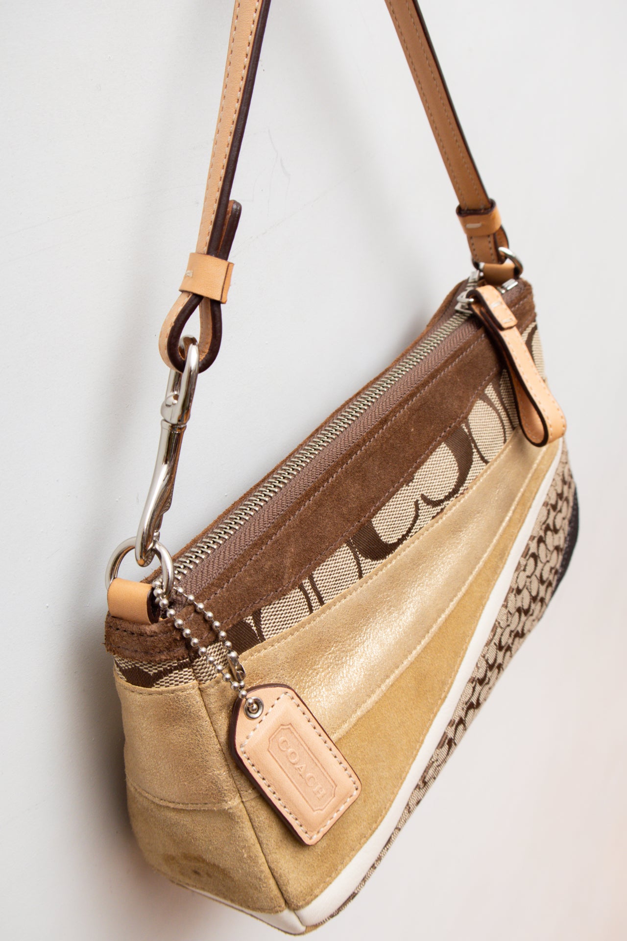 #109 Coach Leather and Suede Brown Demi | Collection 139